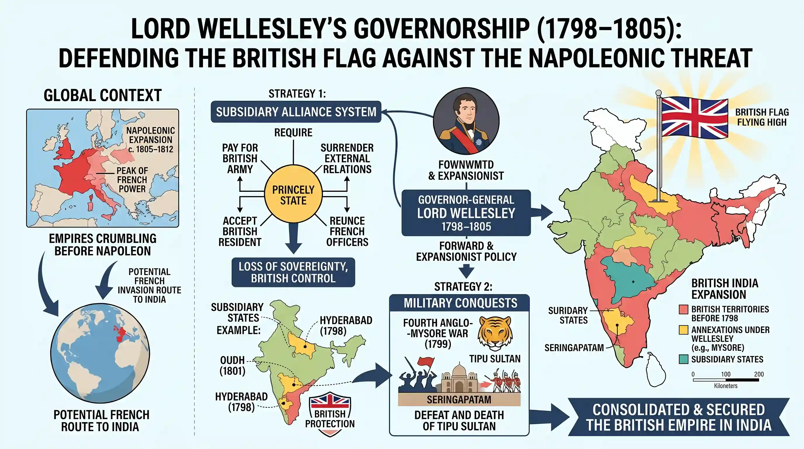 history: At a time when empires in Europe were crumbling before the might of Napoleon which one of the following Governors-Genera