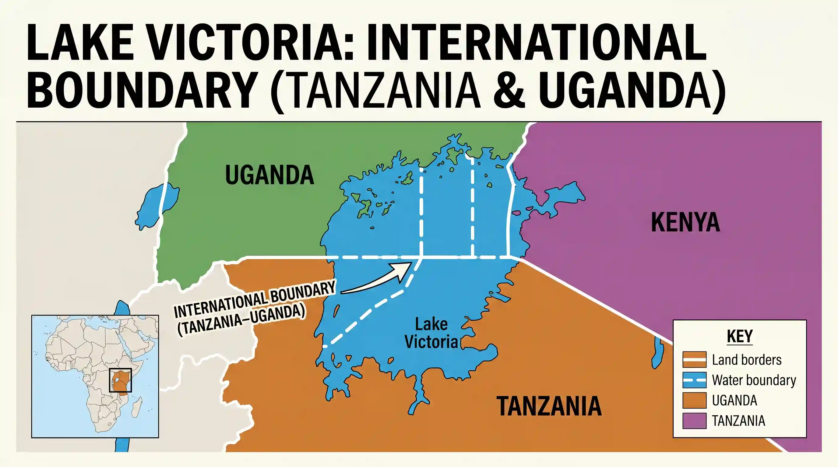 geography: Which one of the following lakes forms an international boundary between Tanzania and Uganda?