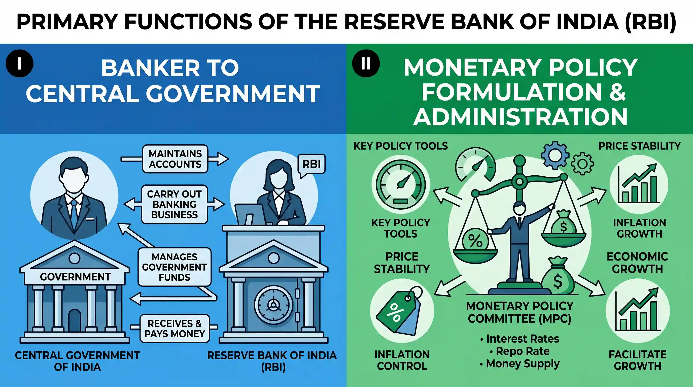 economy: Consider the following statements regarding Reserve Bank of India: I. It is a banker to the Central Government. II. It f