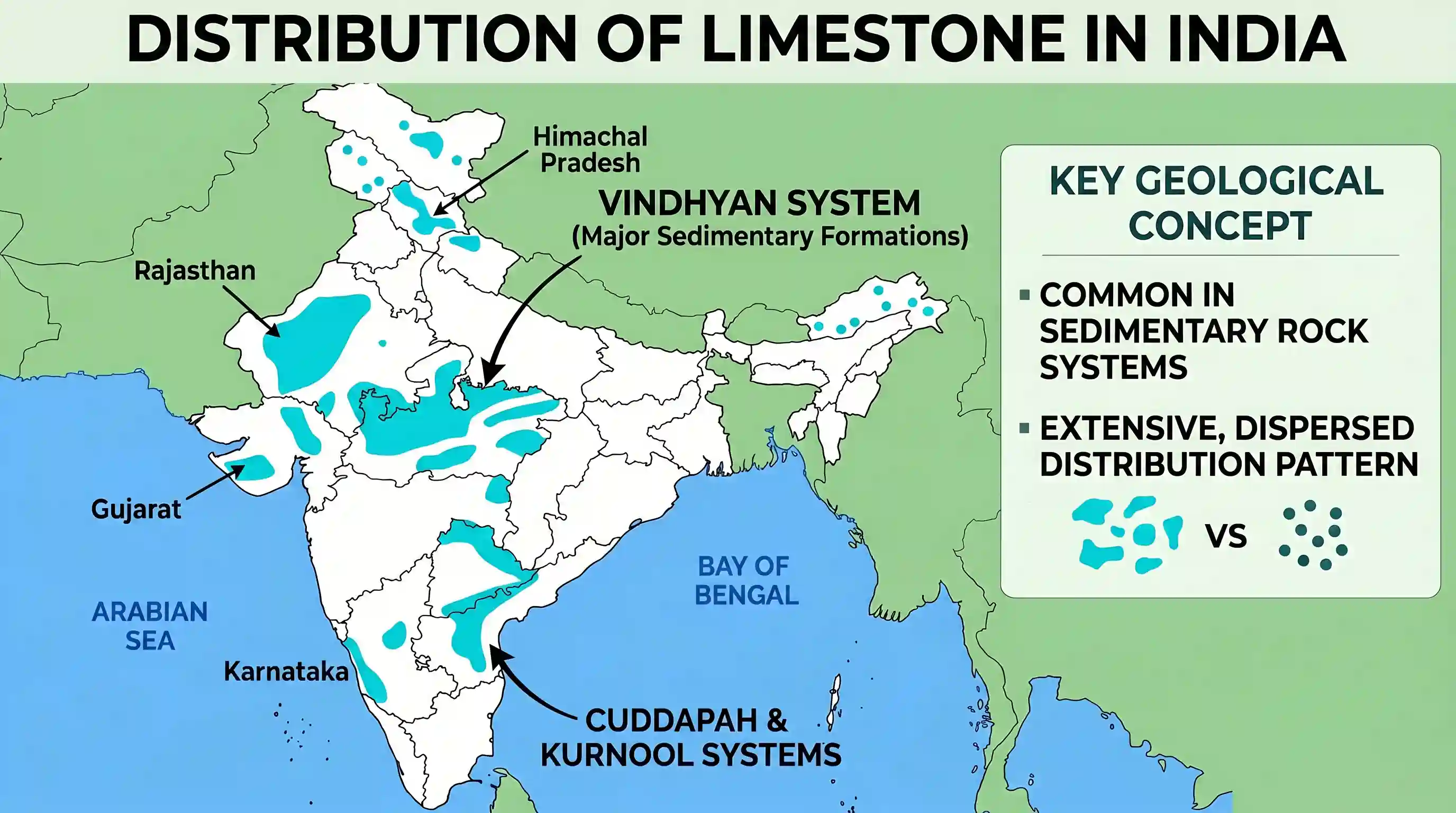 geography: In the above map, the black marks show the distribution of