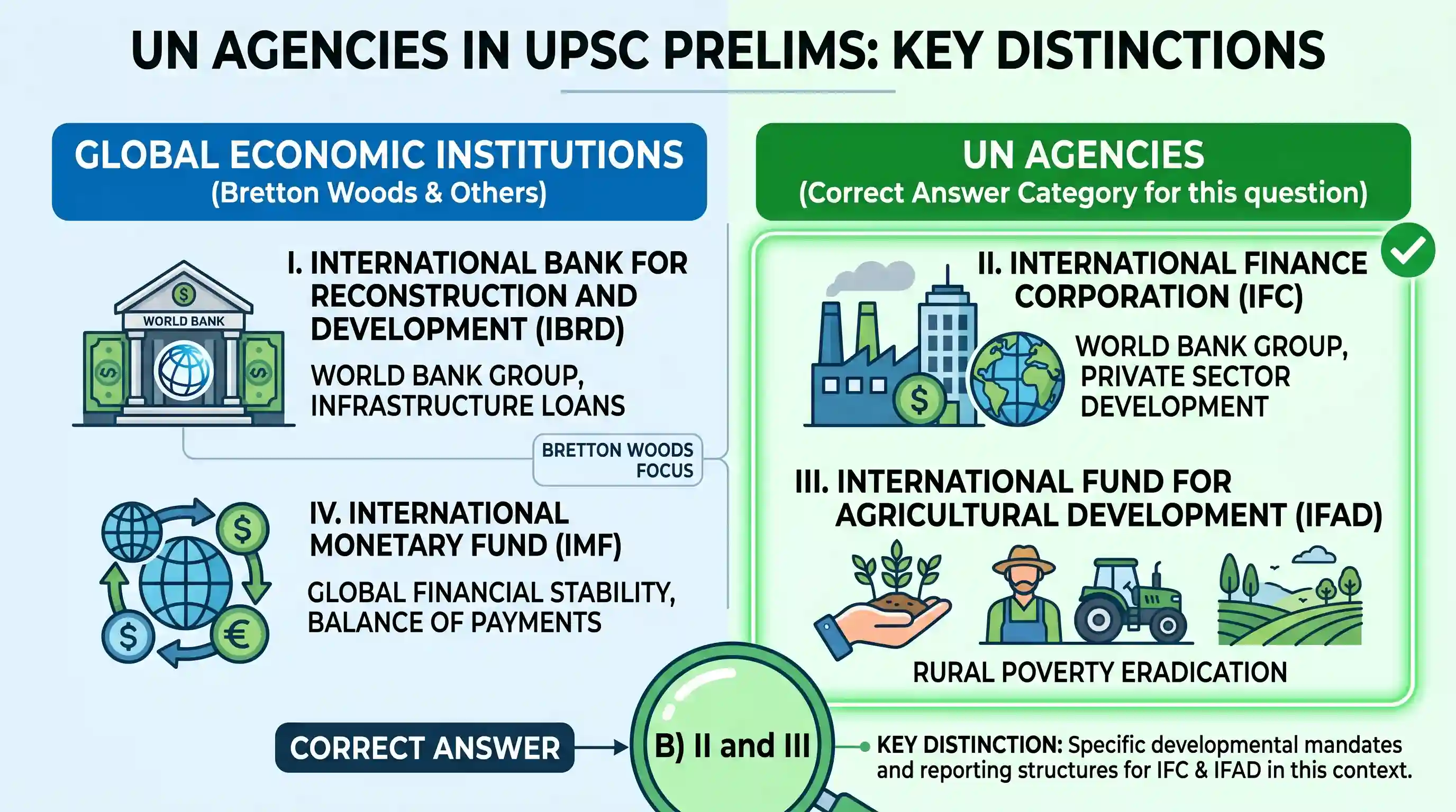 polity-and-governance: Consider the following organisations: I. International Bank for Reconstruction and Development II. International Finance