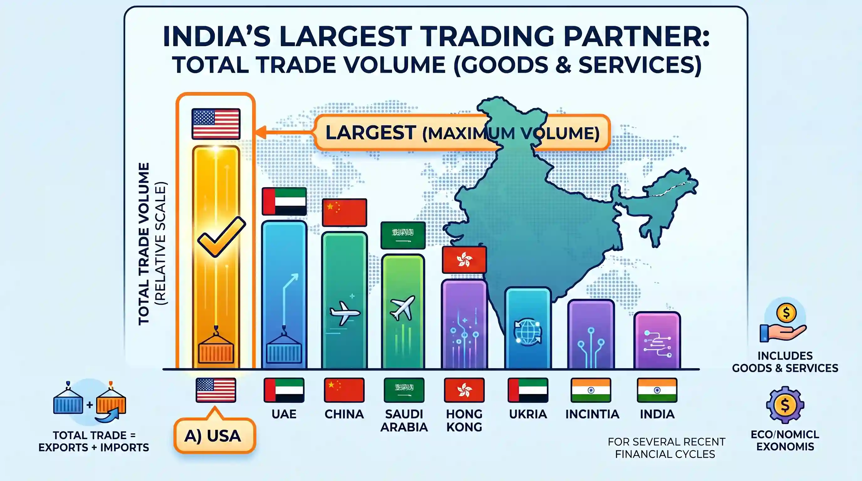 economy: India has the maximum volume of foreign trade with