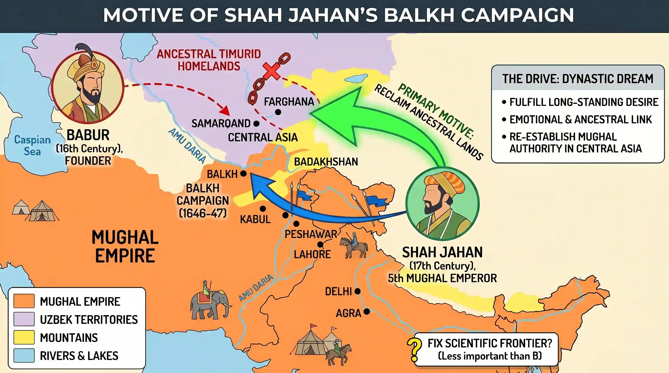history: The motive behind Shahjahan’s Balkh campaign was to
