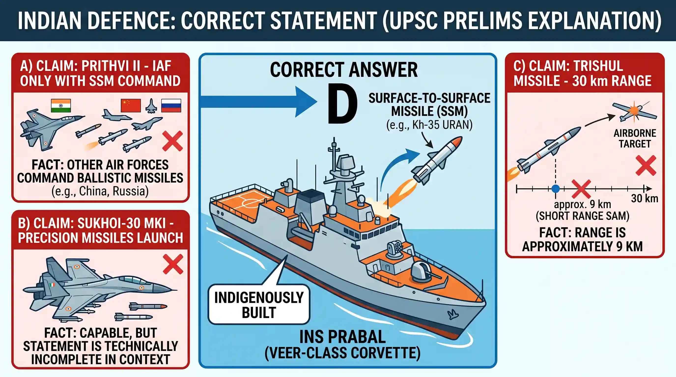 science-and-technology: With reference to Indian defence, which one of the following statements is correct?