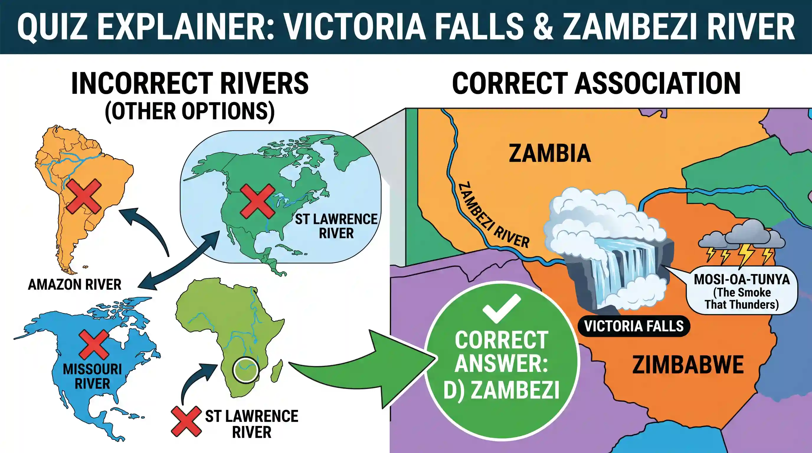 geography: The waterfall ‘Victoria’ is associated with the river