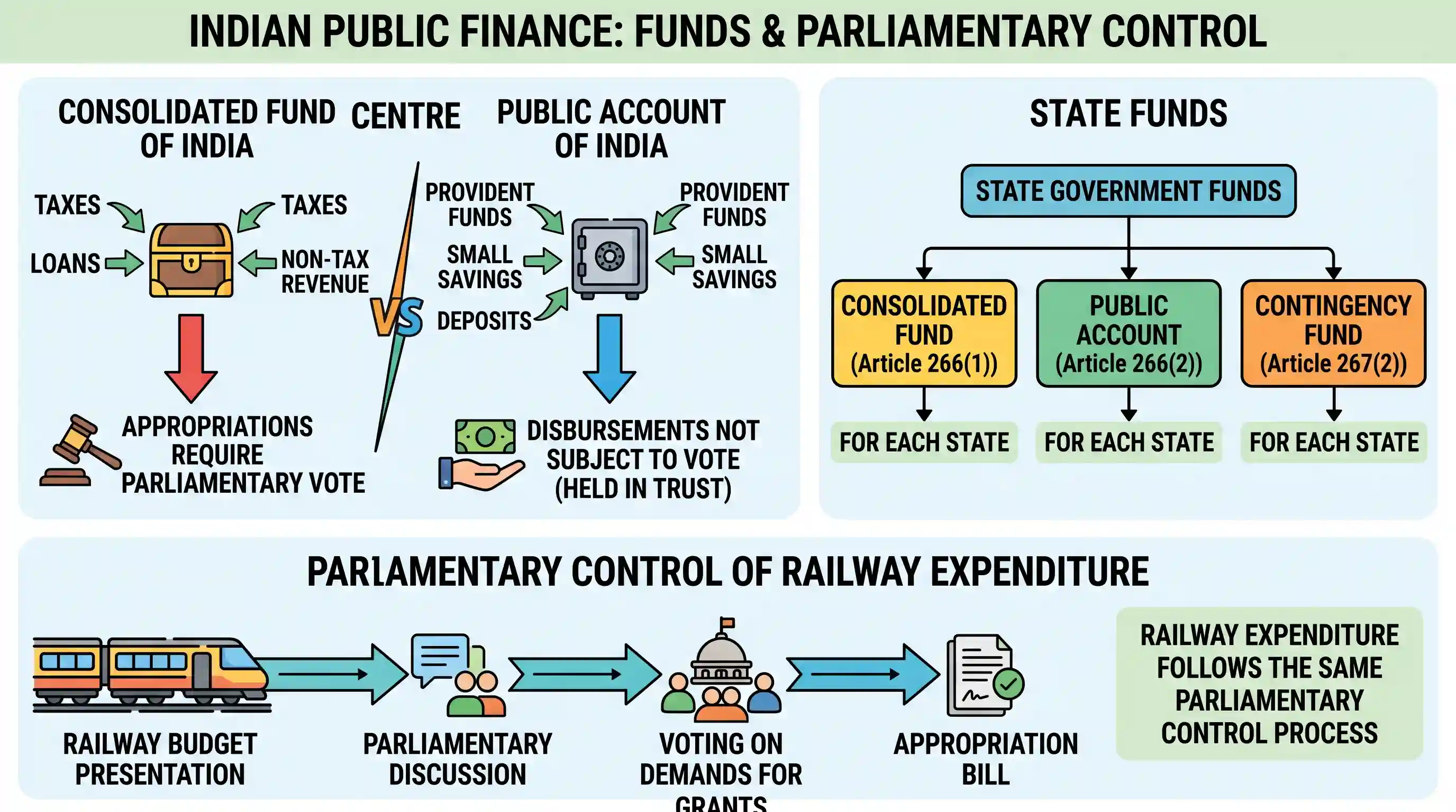 polity-and-governance: With reference to Indian Public Finance, consider the following statements: 1. Disbursements from Public Accounts of Ind