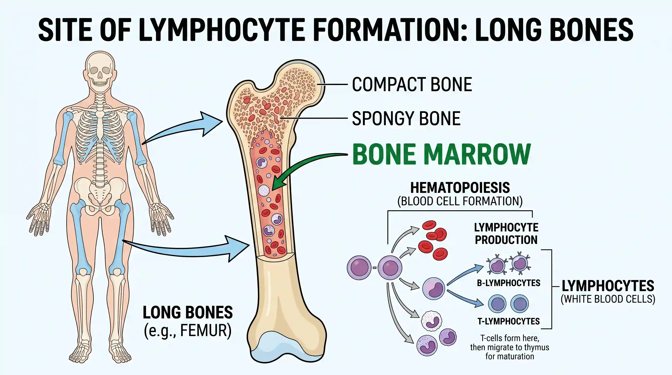 science-and-technology: In which organ of the human body are the lymphocyte cells formed?