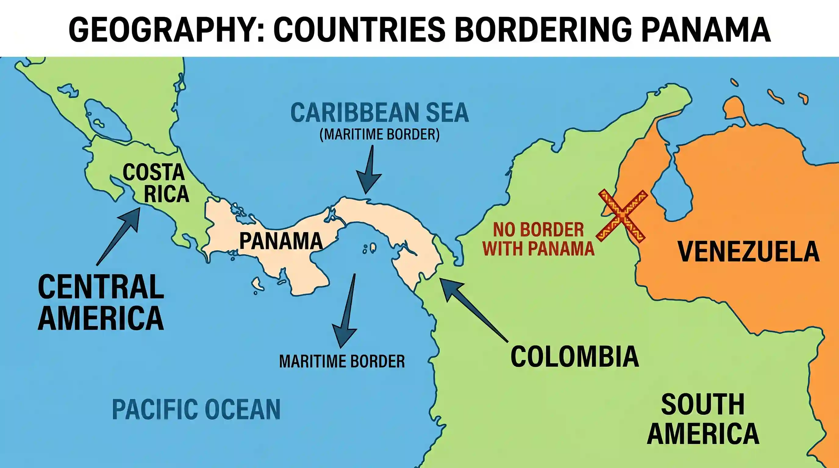 geography: Which one of the following does not border Panama?
