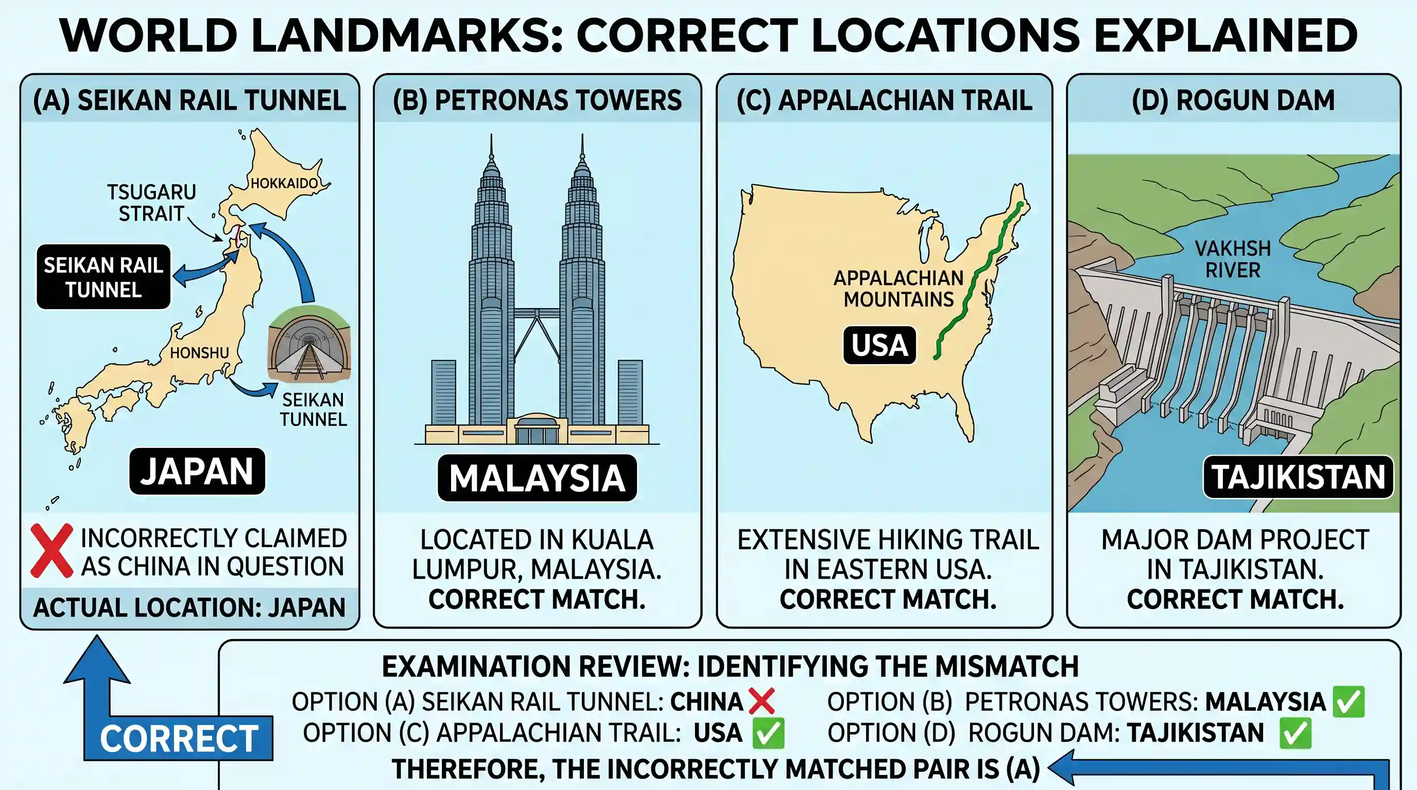 geography: Which one of the following pairs is not correctly matched?