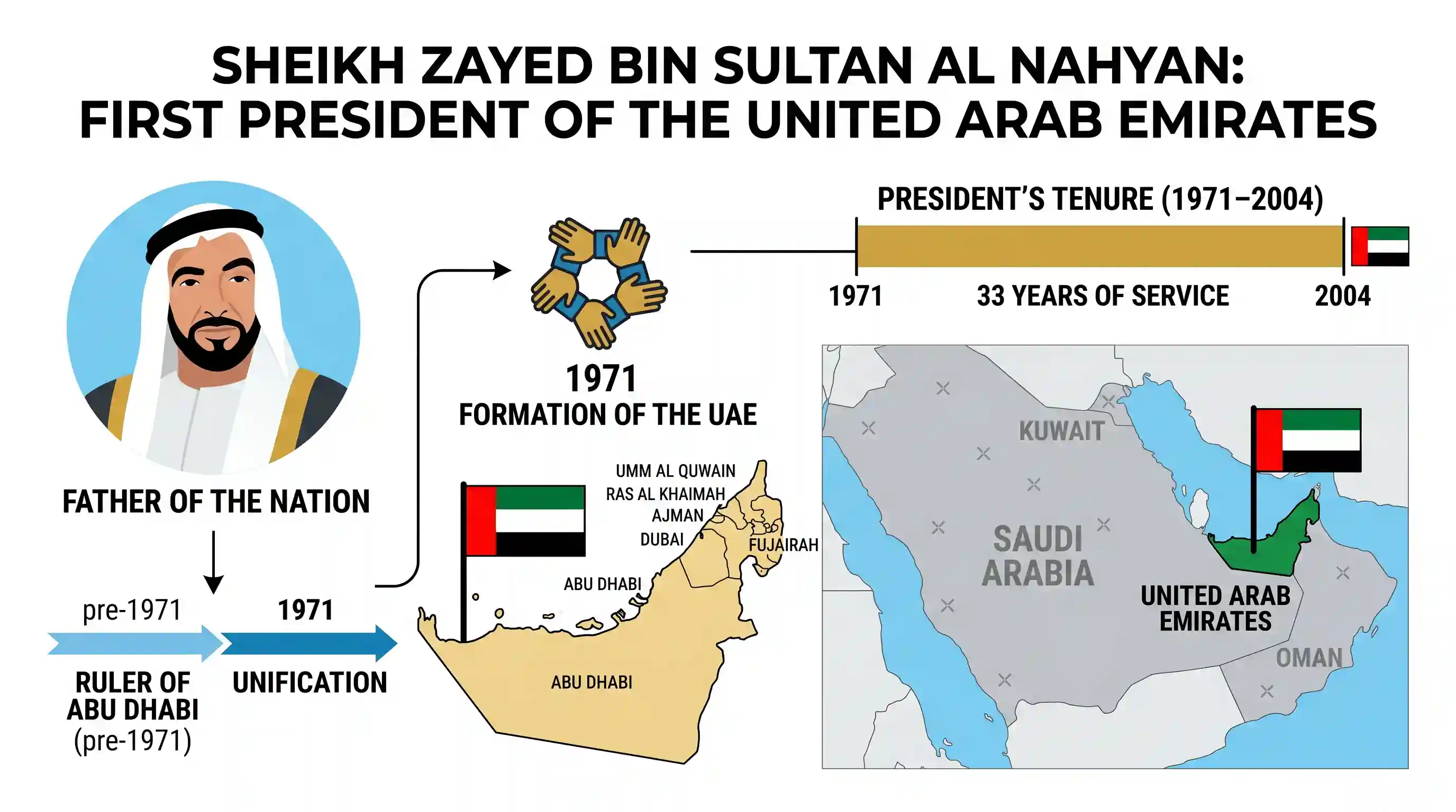 history: Zayed bin Sultan-al-Nahyan was a long serving President of which of the following?