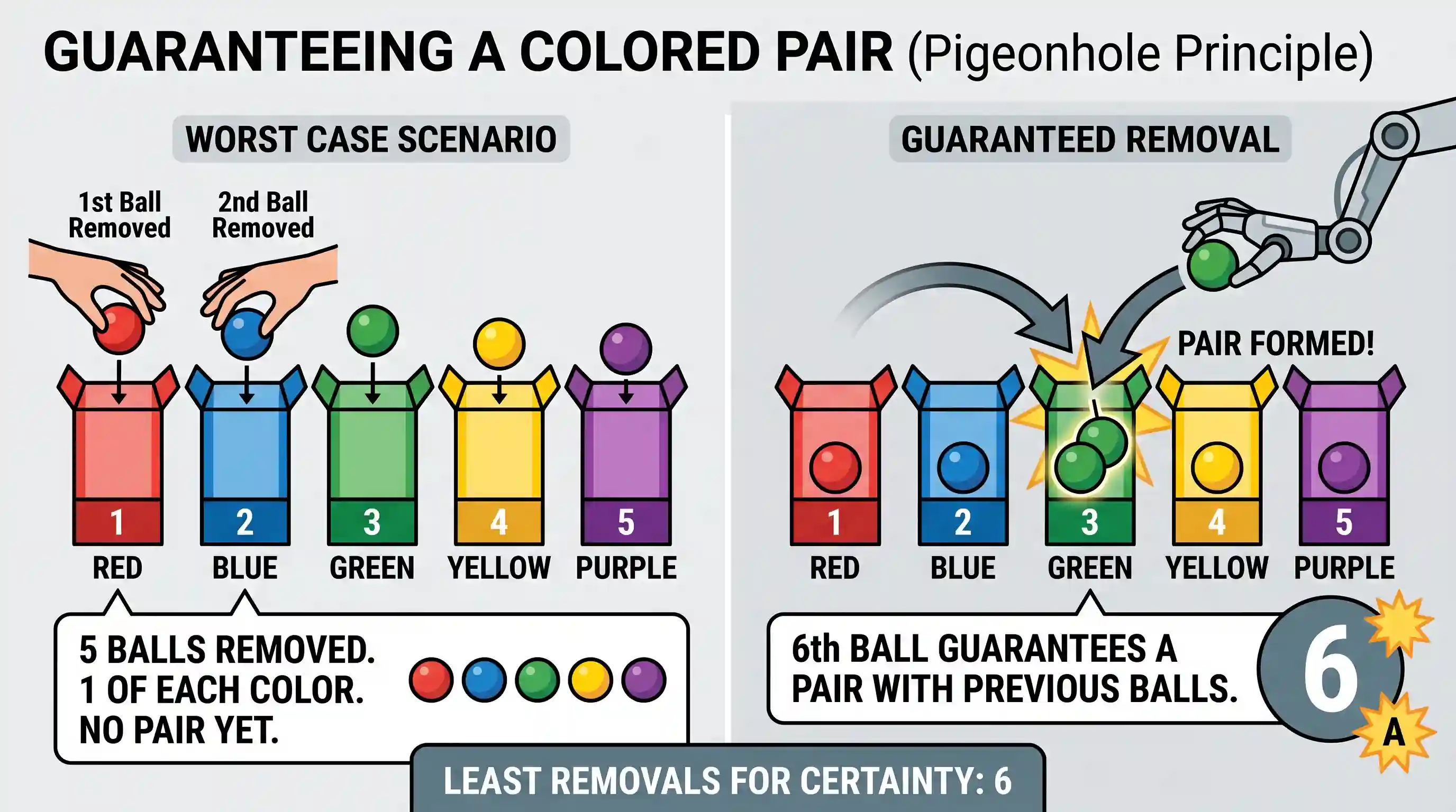 science-and-technology: A box contains 5 sets of balls while there are 3 bails in each set. Each set of balls has one colour which is different