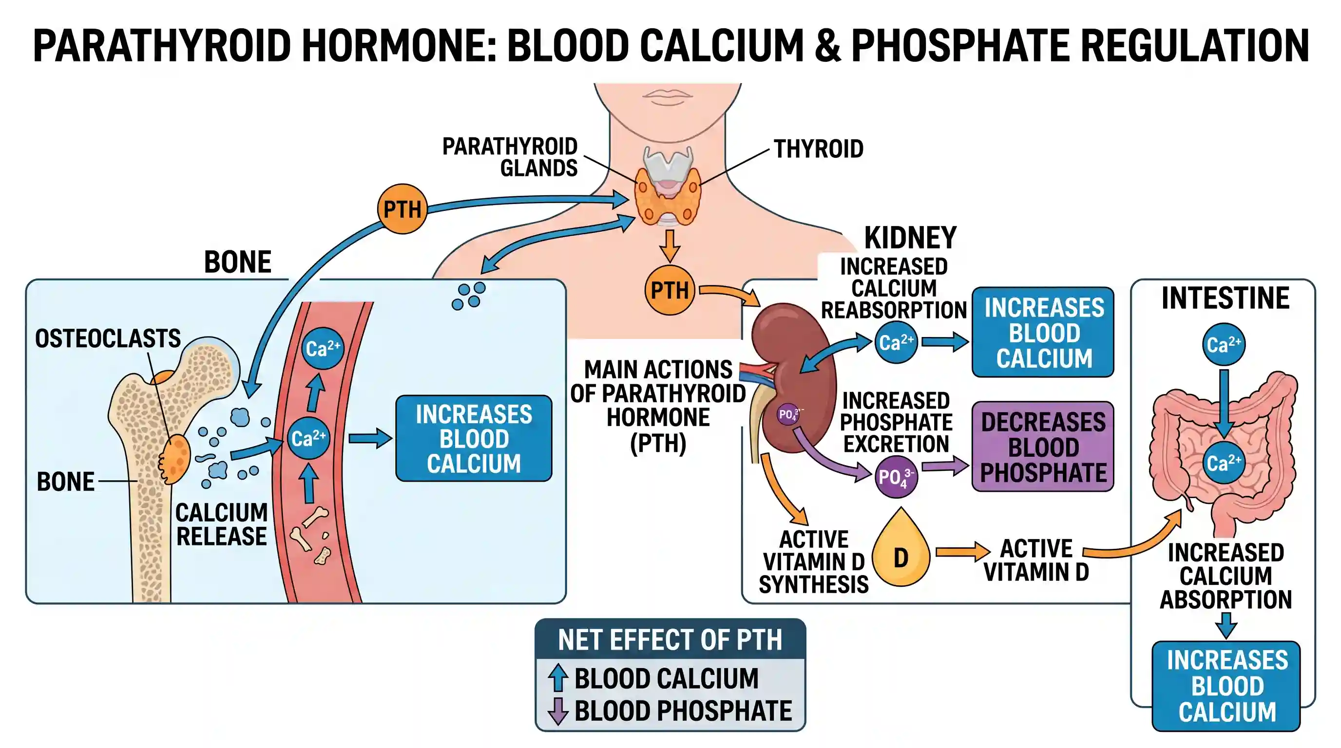 science-and-technology: In human body, which one of the following hormones regulates blood calcium and Phosphate?