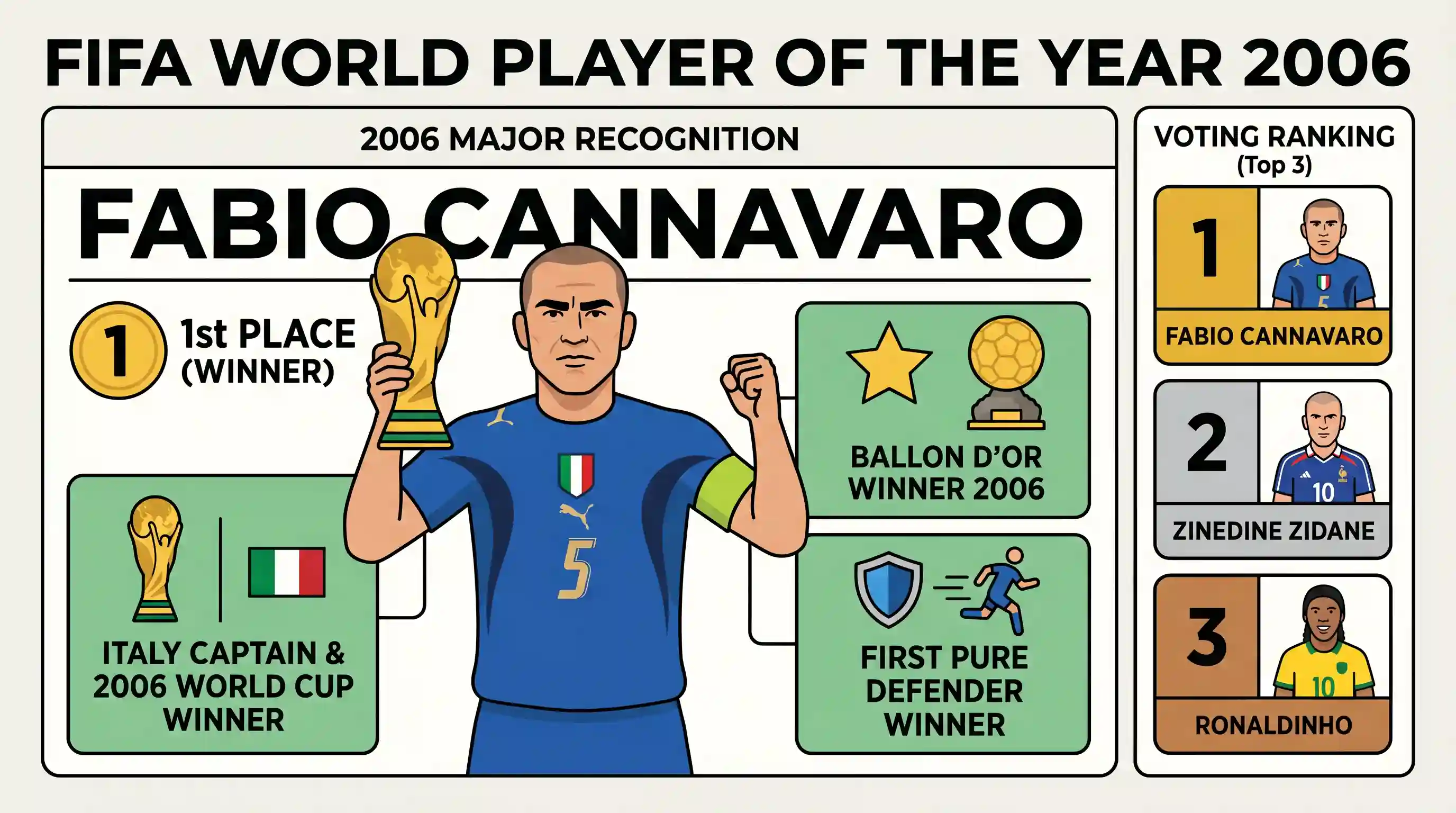 art-and-culture: Who among the following was chosen as the FIFA World Player of the Year for the Year 2006?