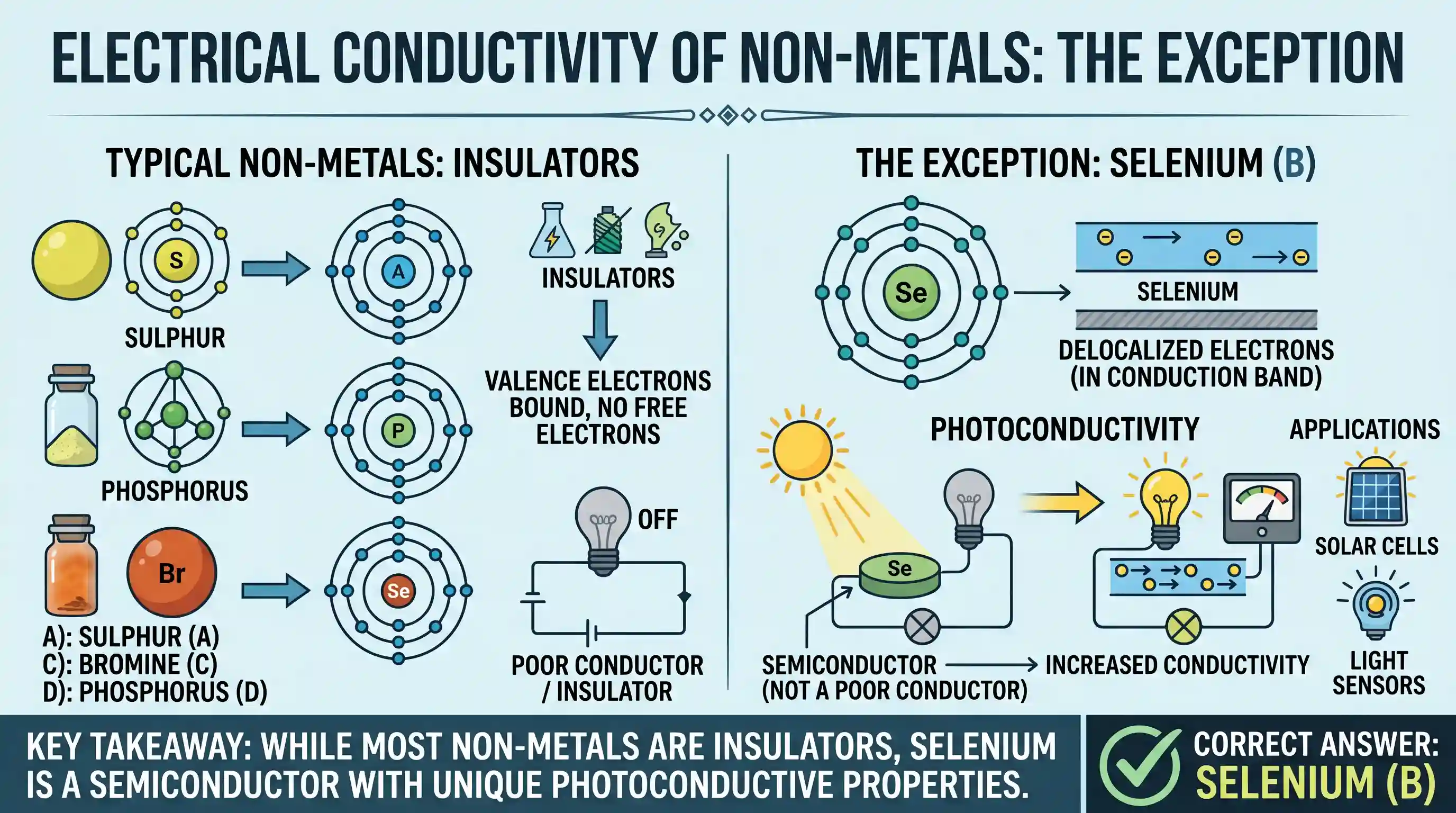 science-and-technology: Which one of the following non-metals is not a poor conductor of electricity?