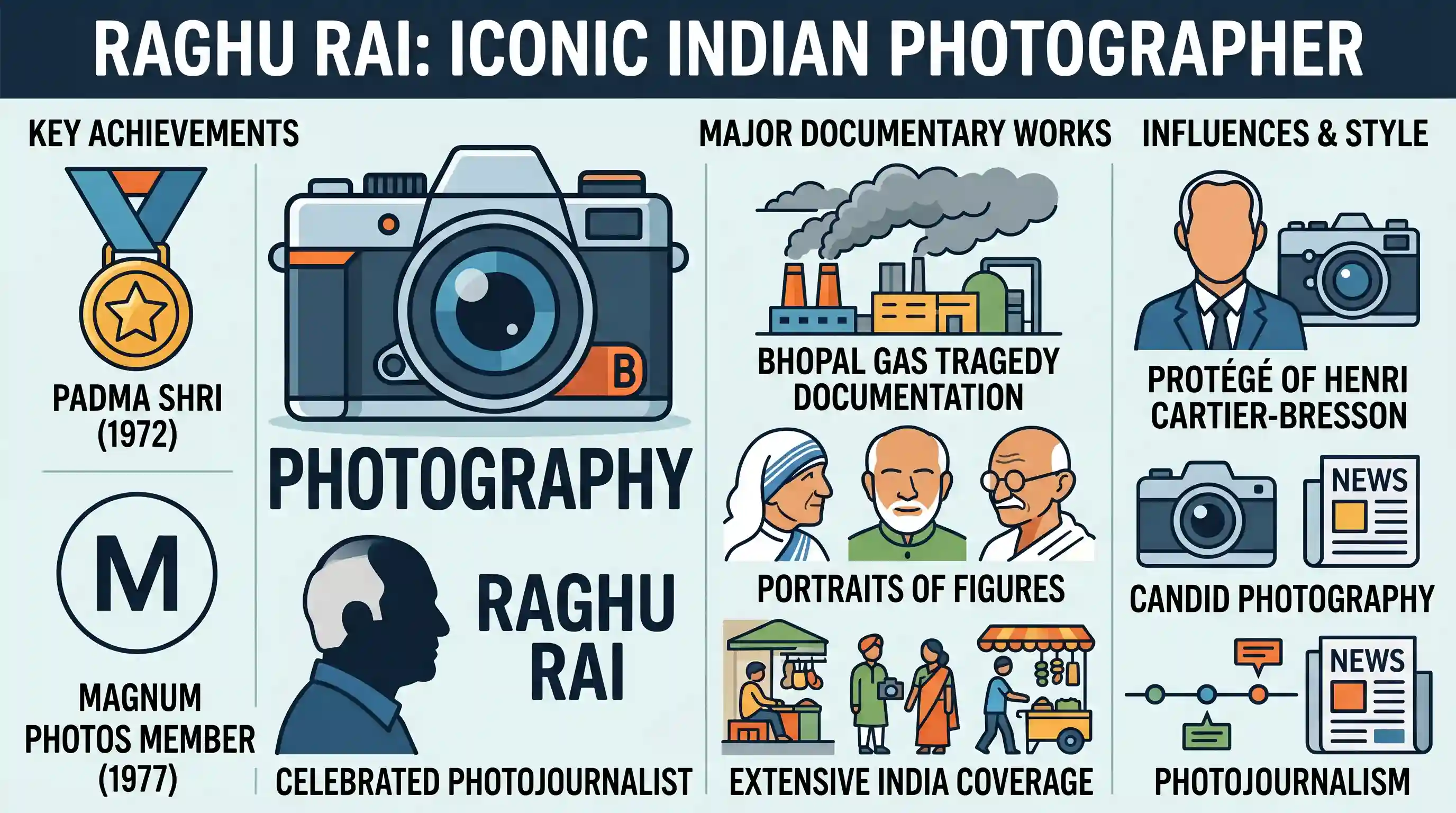 art-and-culture: Raghu Rai is well known for which one of the following areas?