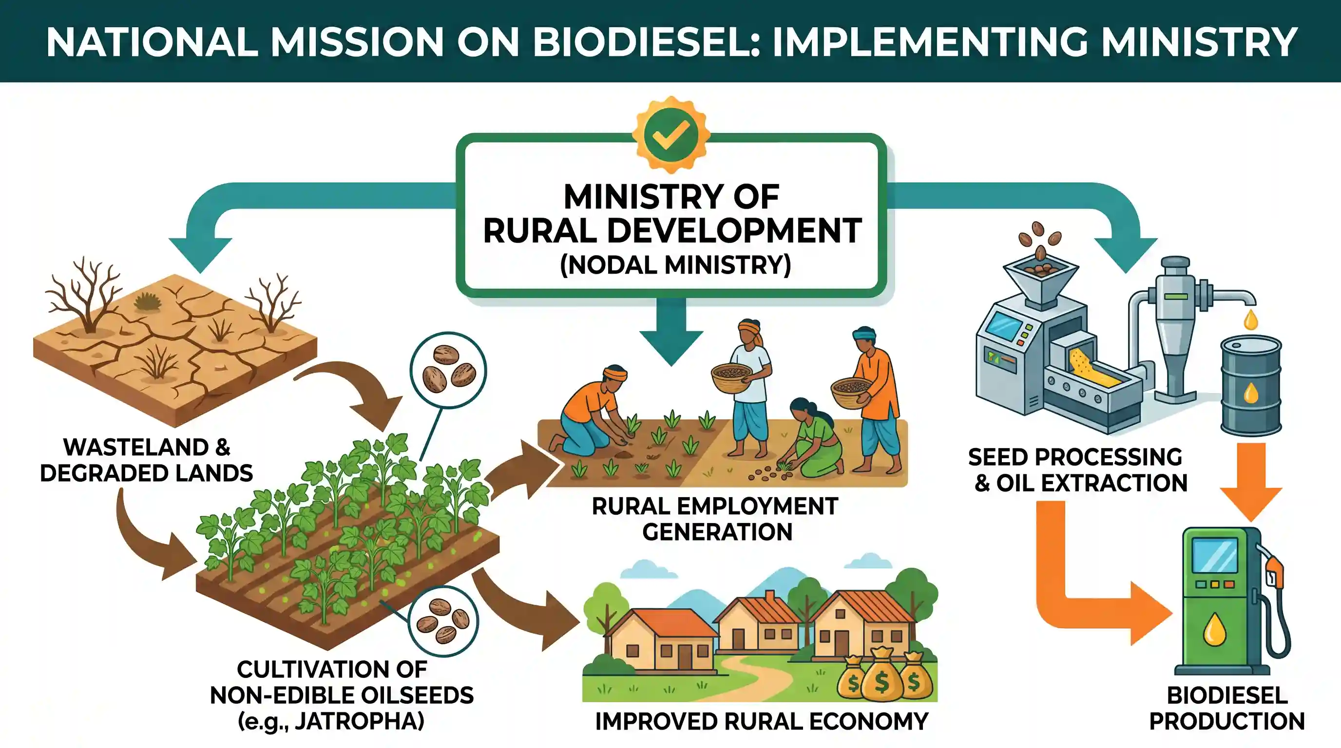 science-and-technology: Which one of the following Union Ministries is implementing the Biodiesel Mission (as Nodal Ministry)?