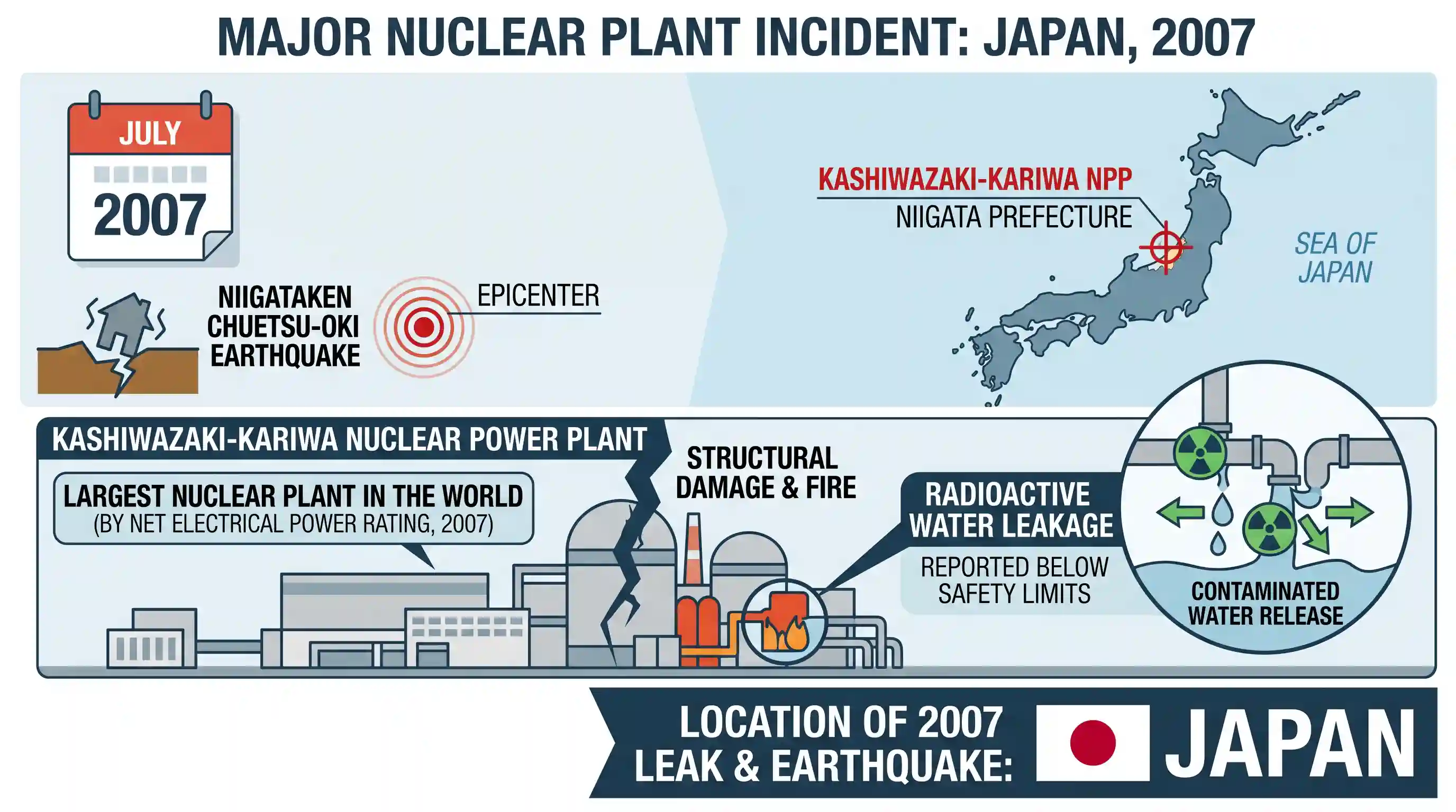 science-and-technology: In the year 2007, an earthquake led to massive radioactive water leakage in the largest nuclear plant in the world. In w