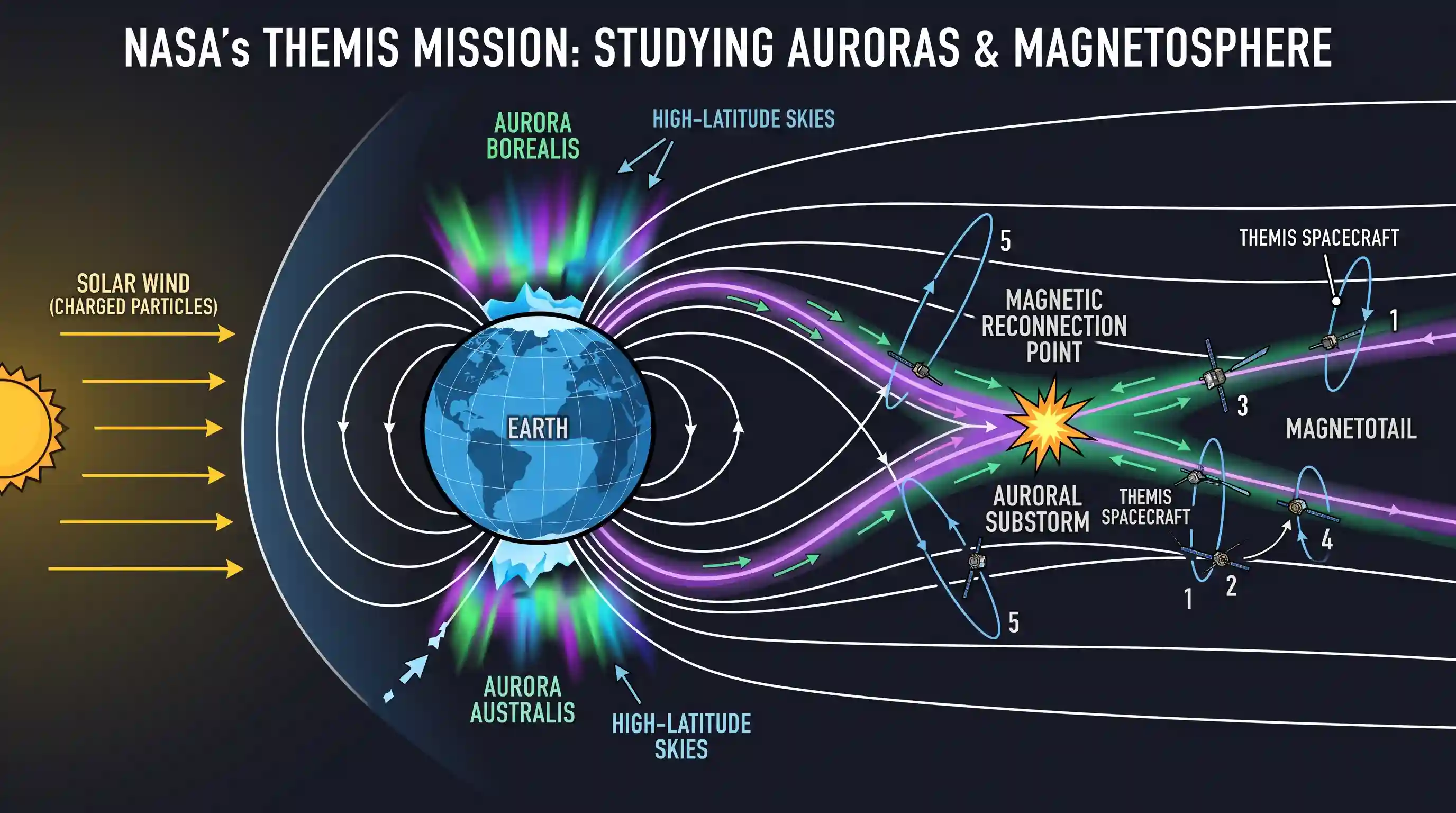 science-and-technology: What is the purpose of the US Space Agency's Themis Mission, which was recently in the news?