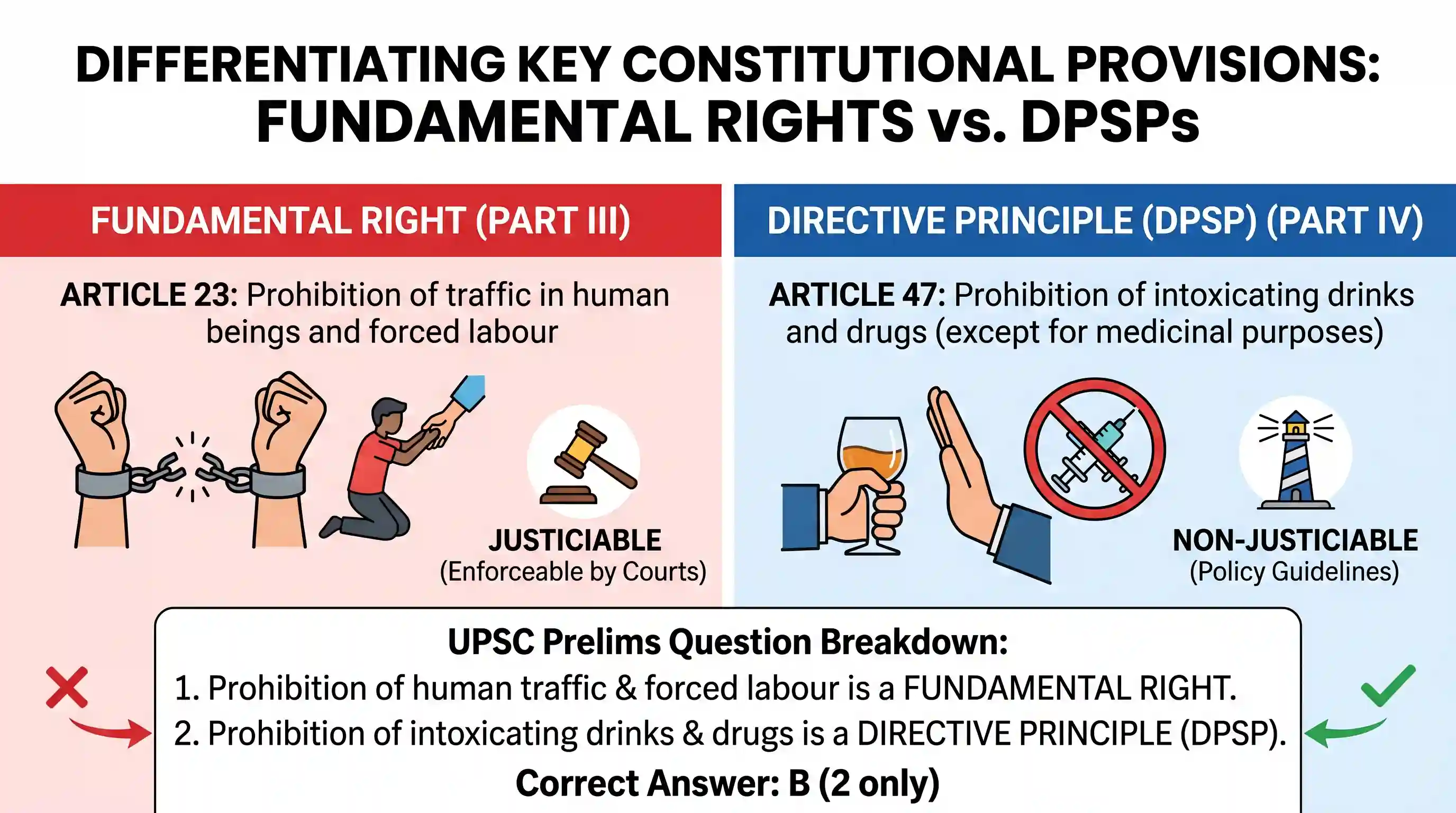 polity-and-governance: Which of the following is/are included in the Directive Principles of State Policy? 1. Prohibition of traffic in human b