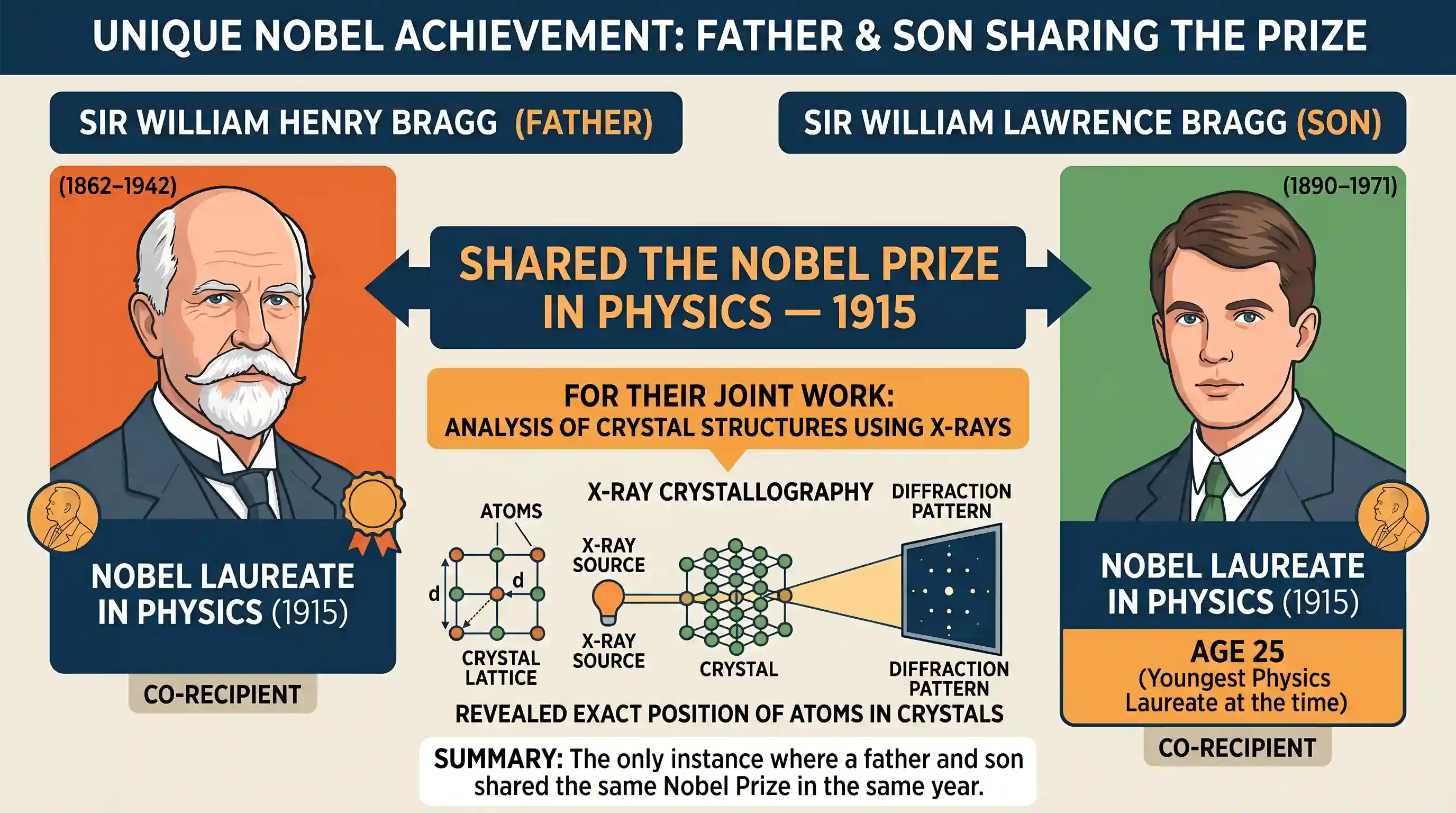science-and-technology: Who among the following scientists shared the Nobel Prize in Physics with his son?
