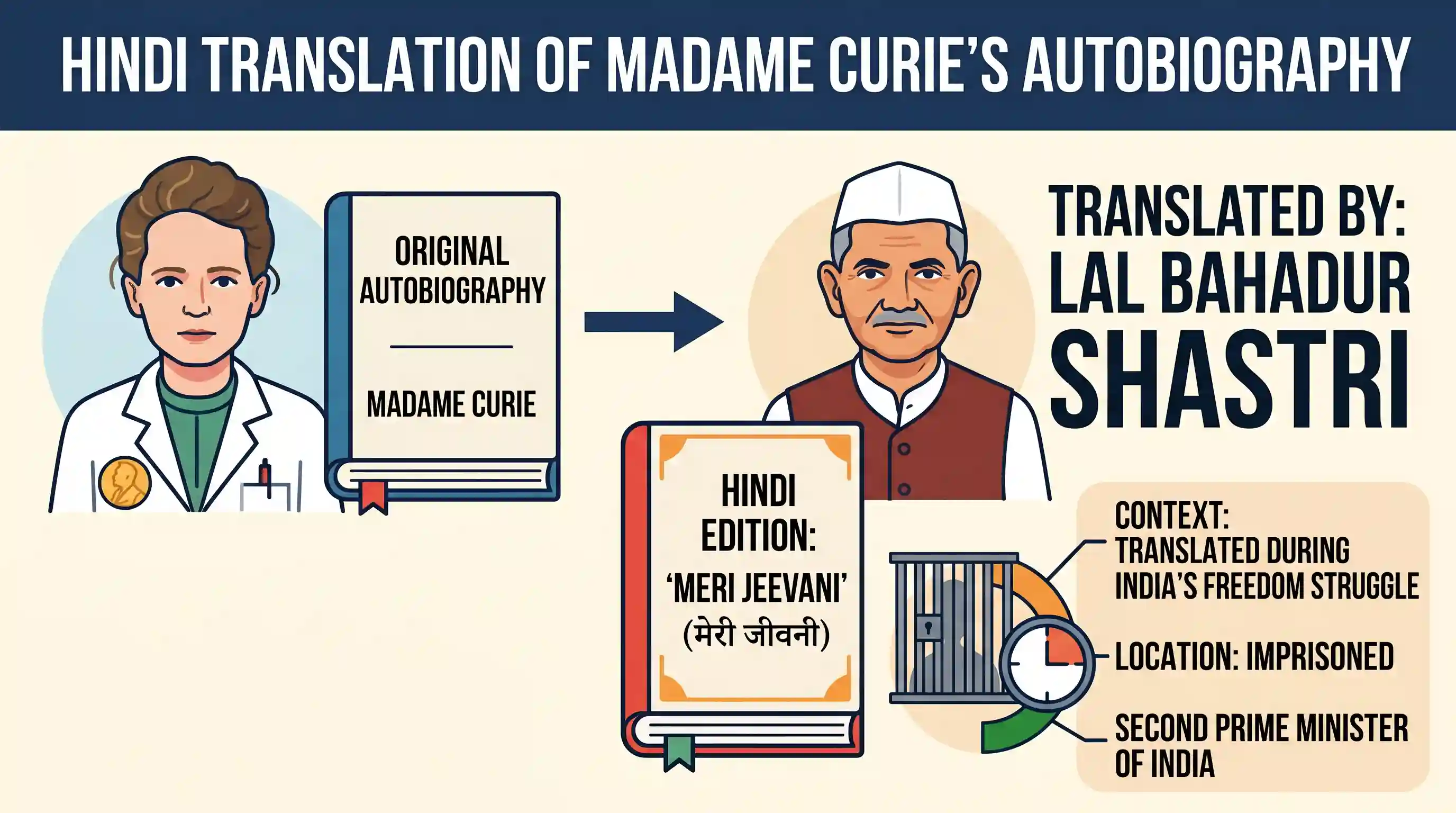 art-and-culture: Who among the following translated the Autobiography of Madam Curie in Hindi?