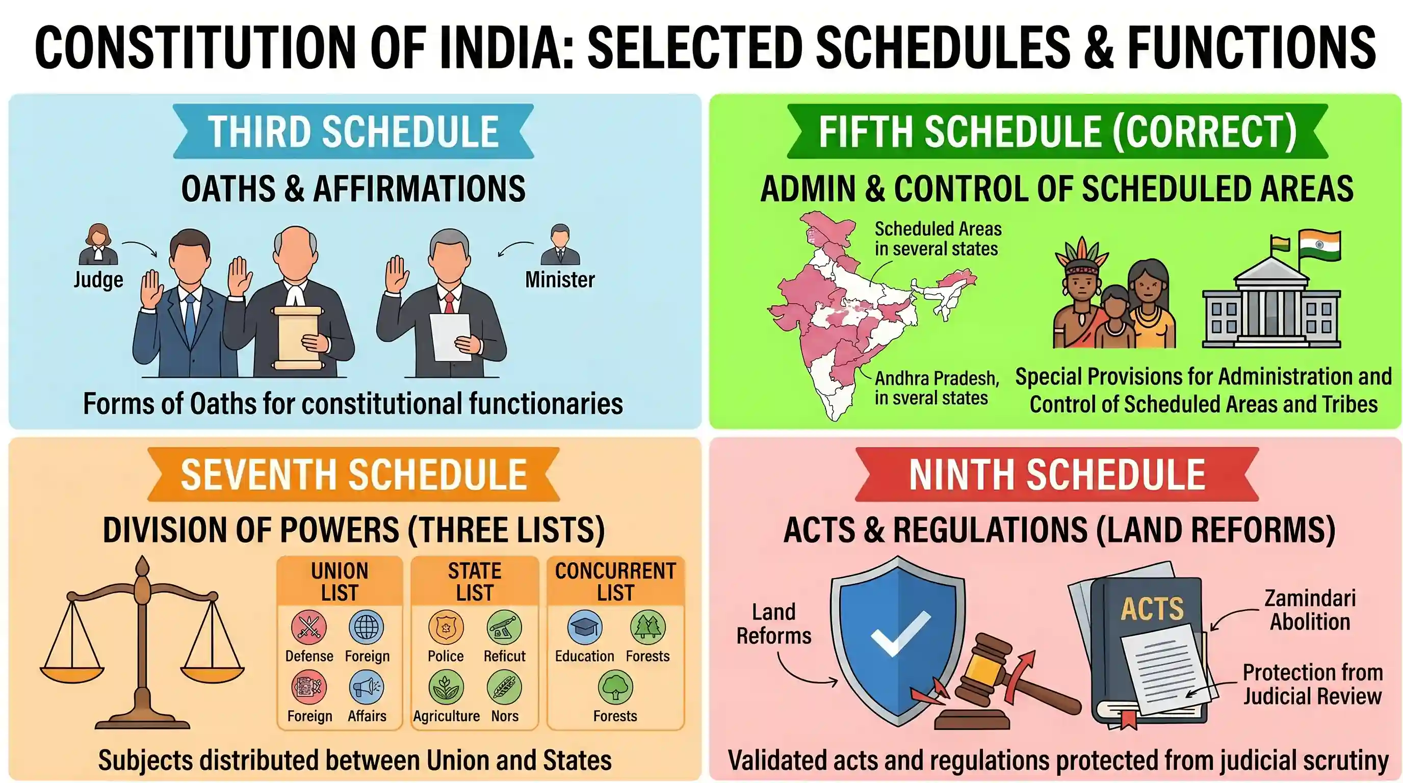 polity-and-governance: Which Schedule of the Constitution of India contains special provisions for the administration and control of Scheduled