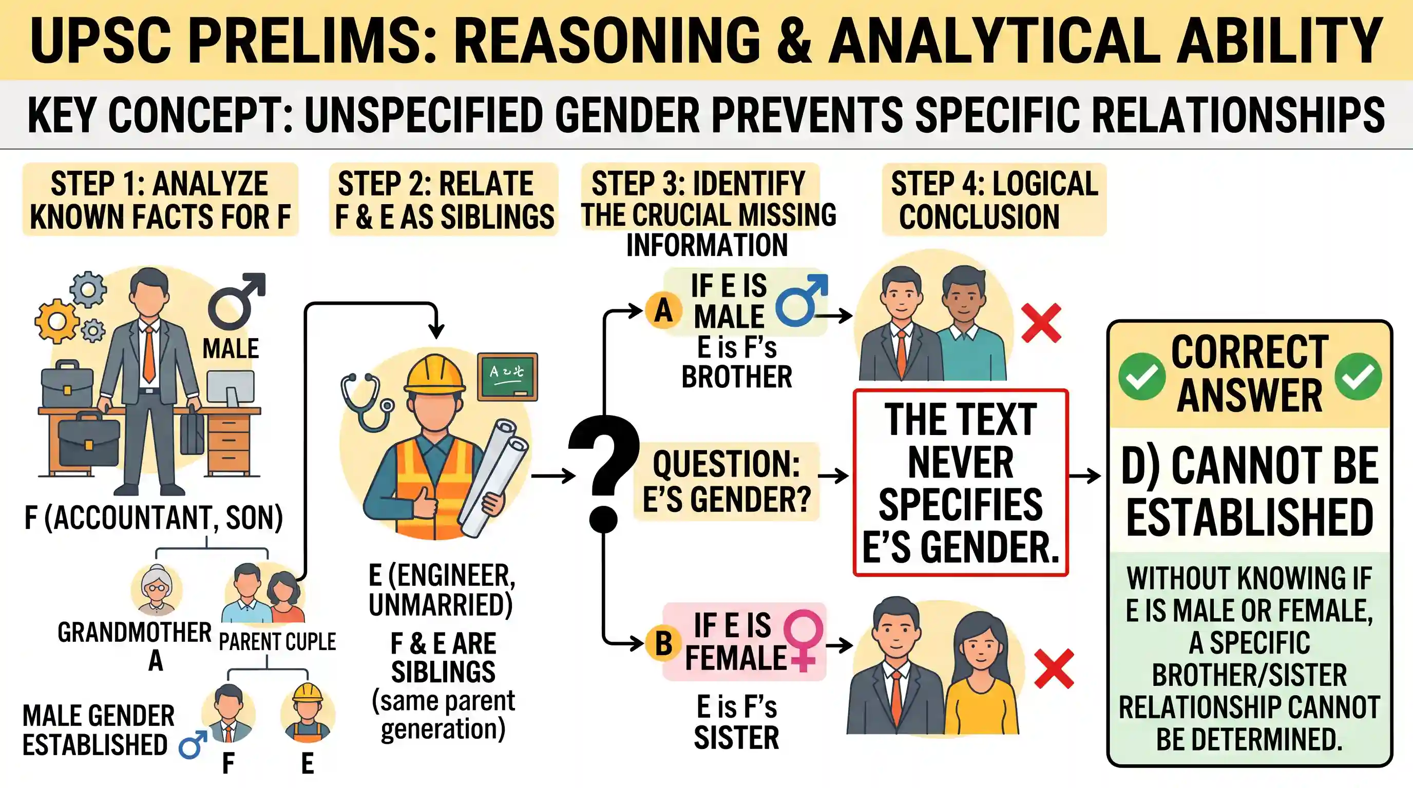 polity-and-governance: There is a family of 6 persons A, B, C, D, E and F. There are two married couples in the family. The family members are