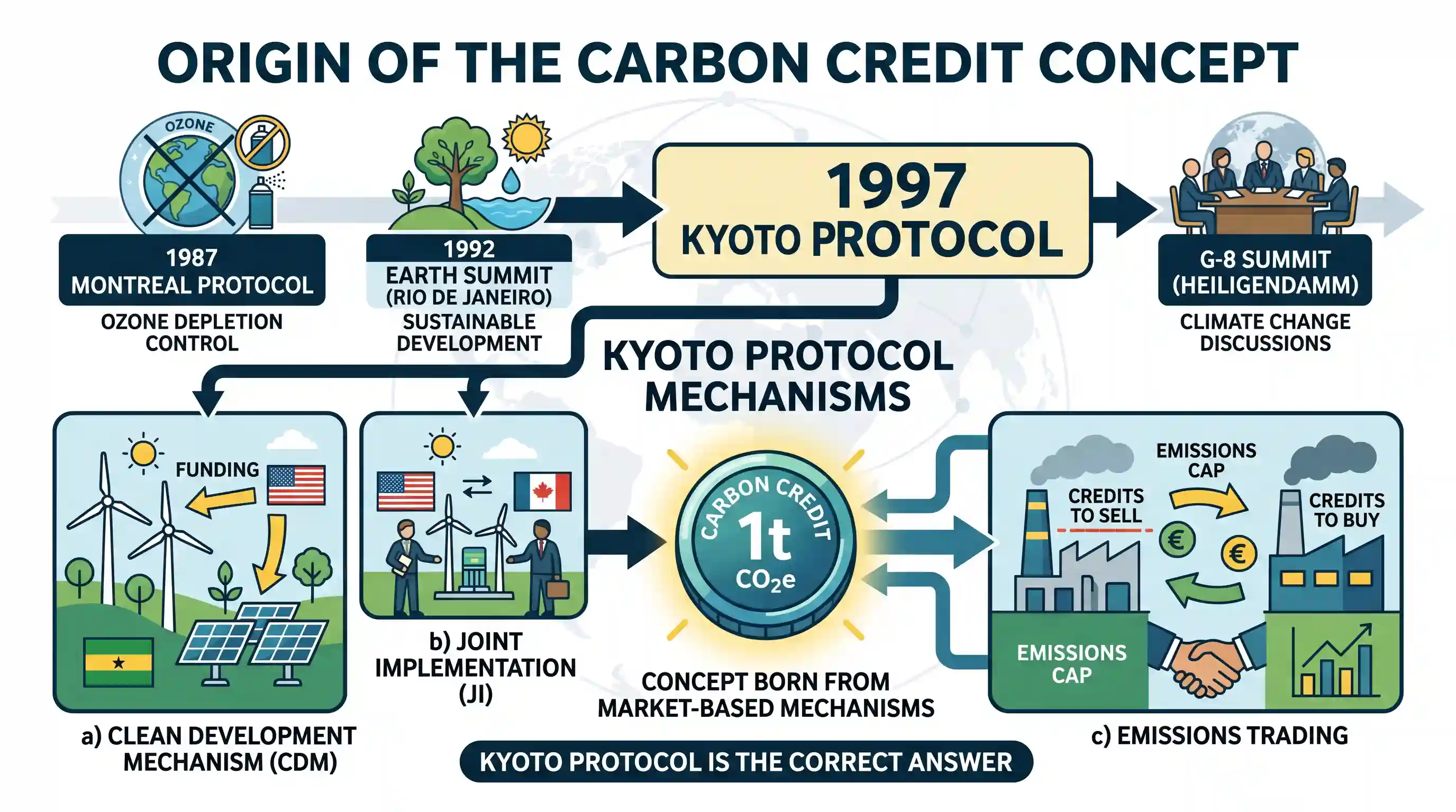 geography: The concept of carbon credit originated from which one of the following?