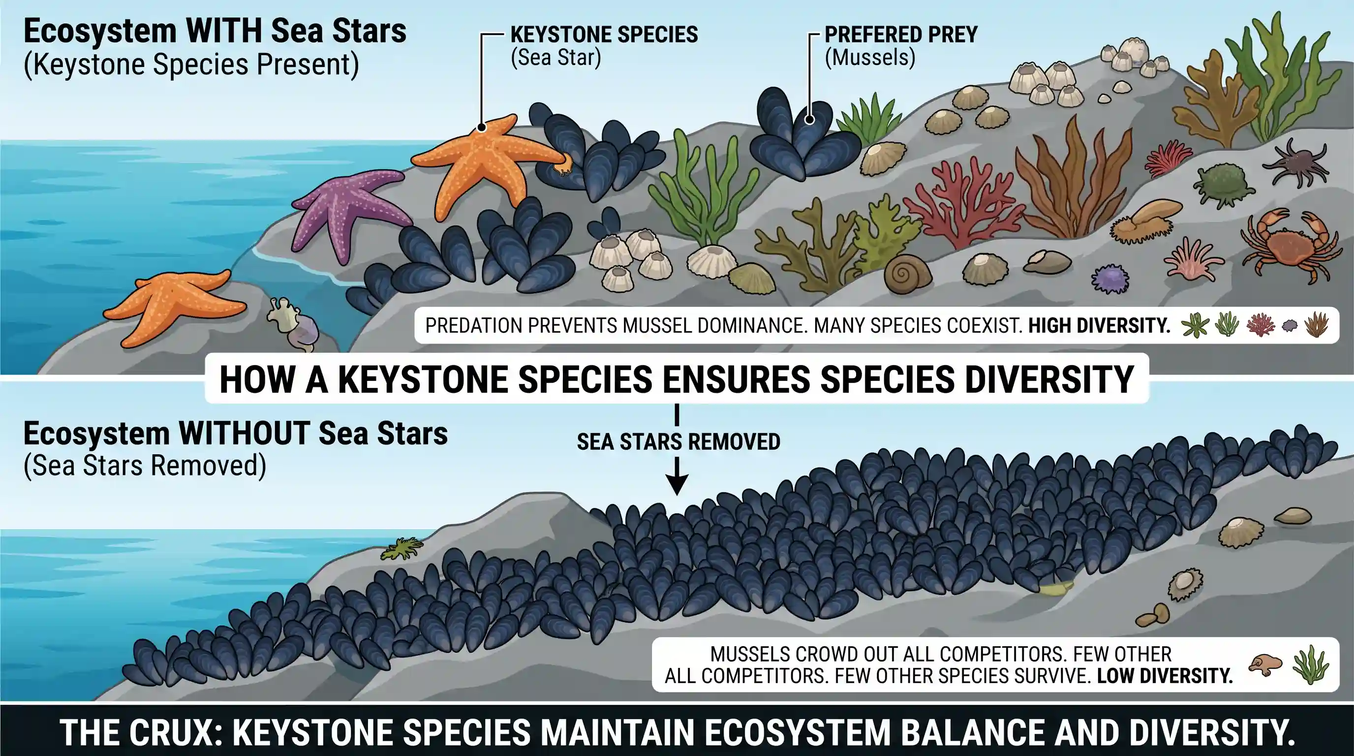 Reading Comprehension: Passage A species that exerts. an influence out of proportion to its abundance in an ecosystem is called a keystone spec