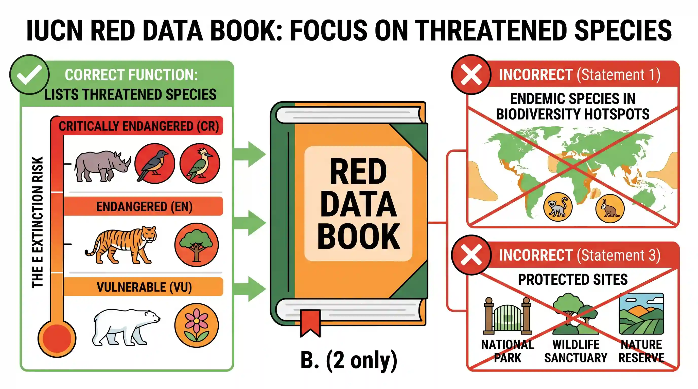 geography: The “Red Data Books” published by the International Union for Conservation of Nature and Natural Resources (IUCN) contai