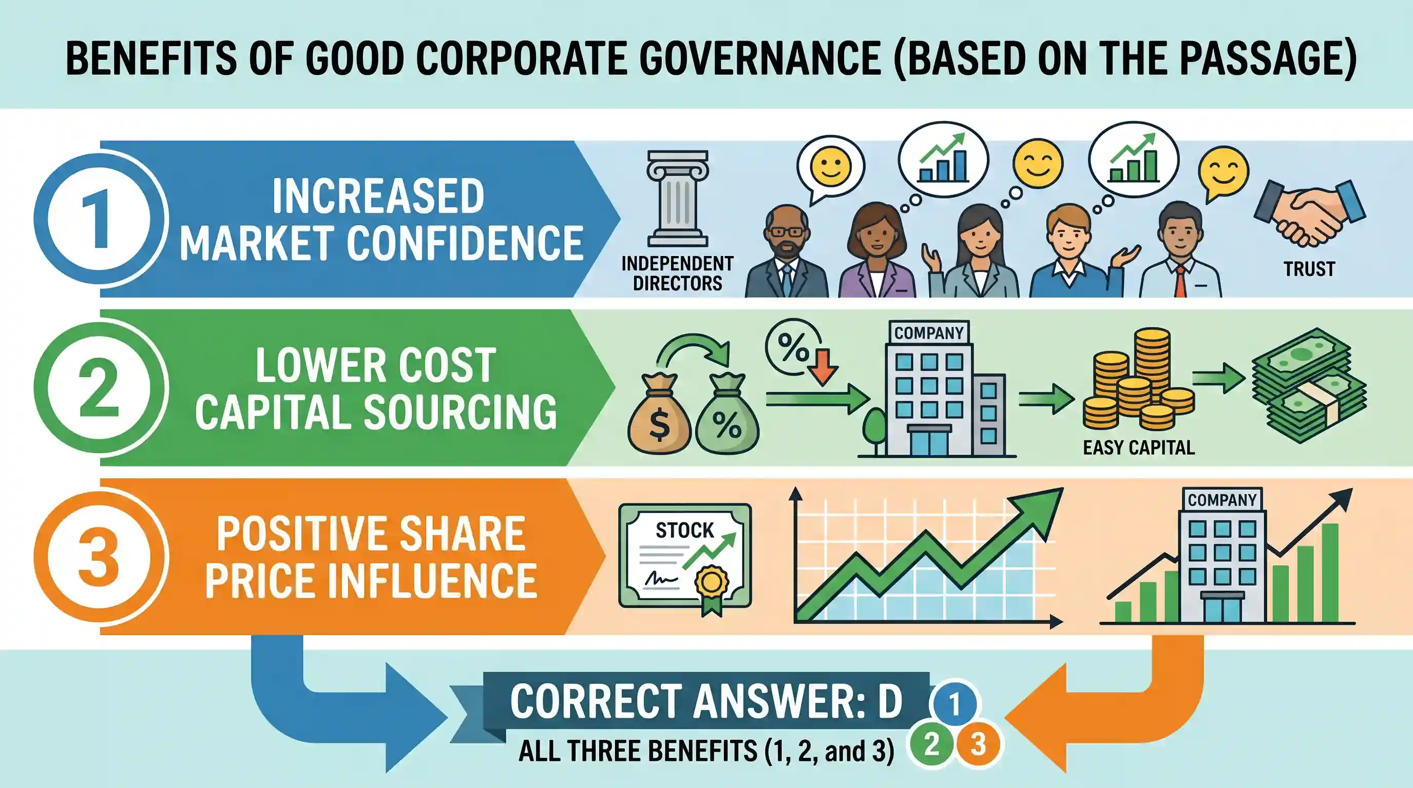 Reading Comprehension: Passage-2 Corporate governance is based on principles such as conducting the business with all integrity and fairness, b