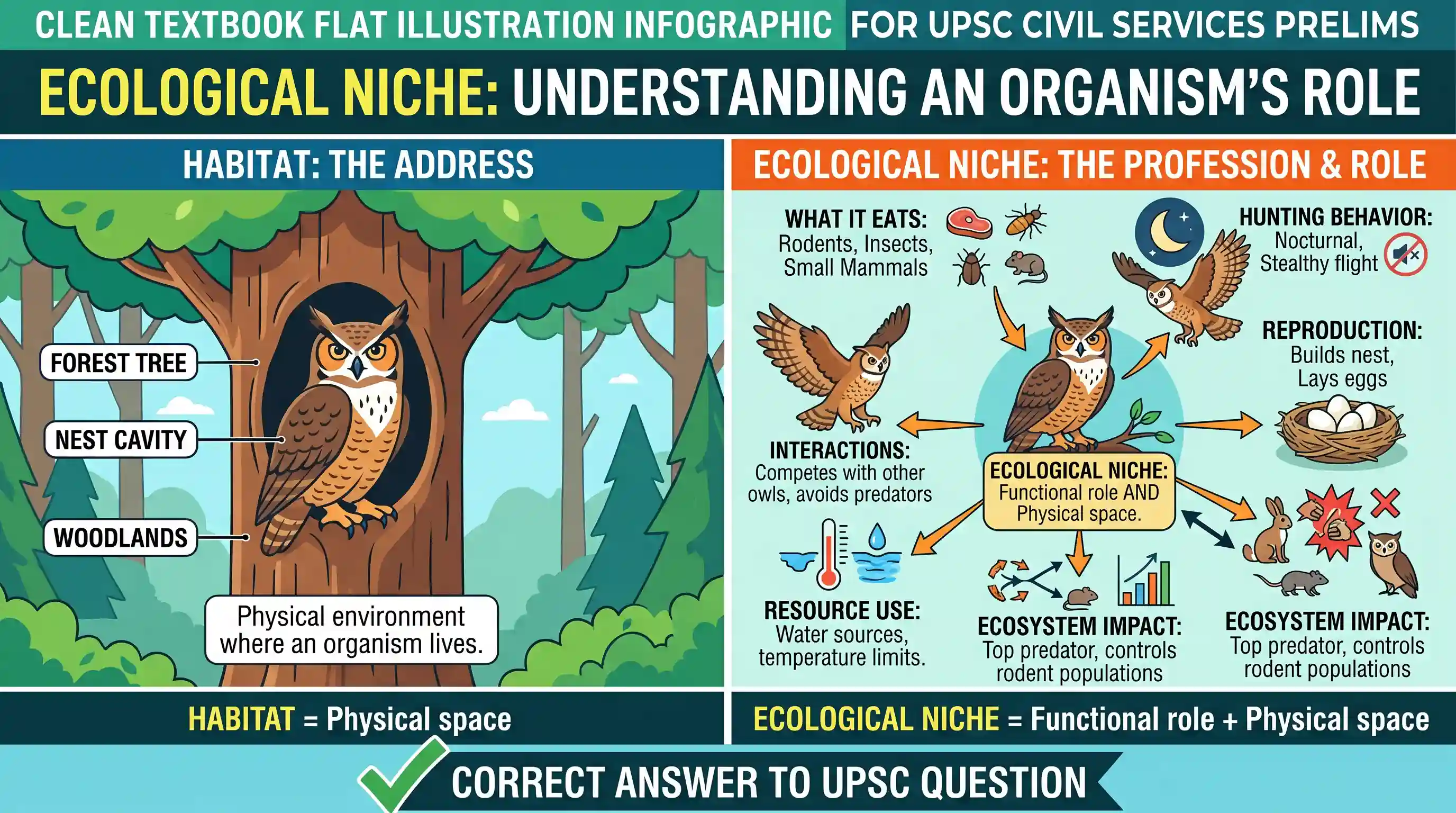 geography: Which one of the following terms describes not only the physical space occupied by an organism, but also its functional