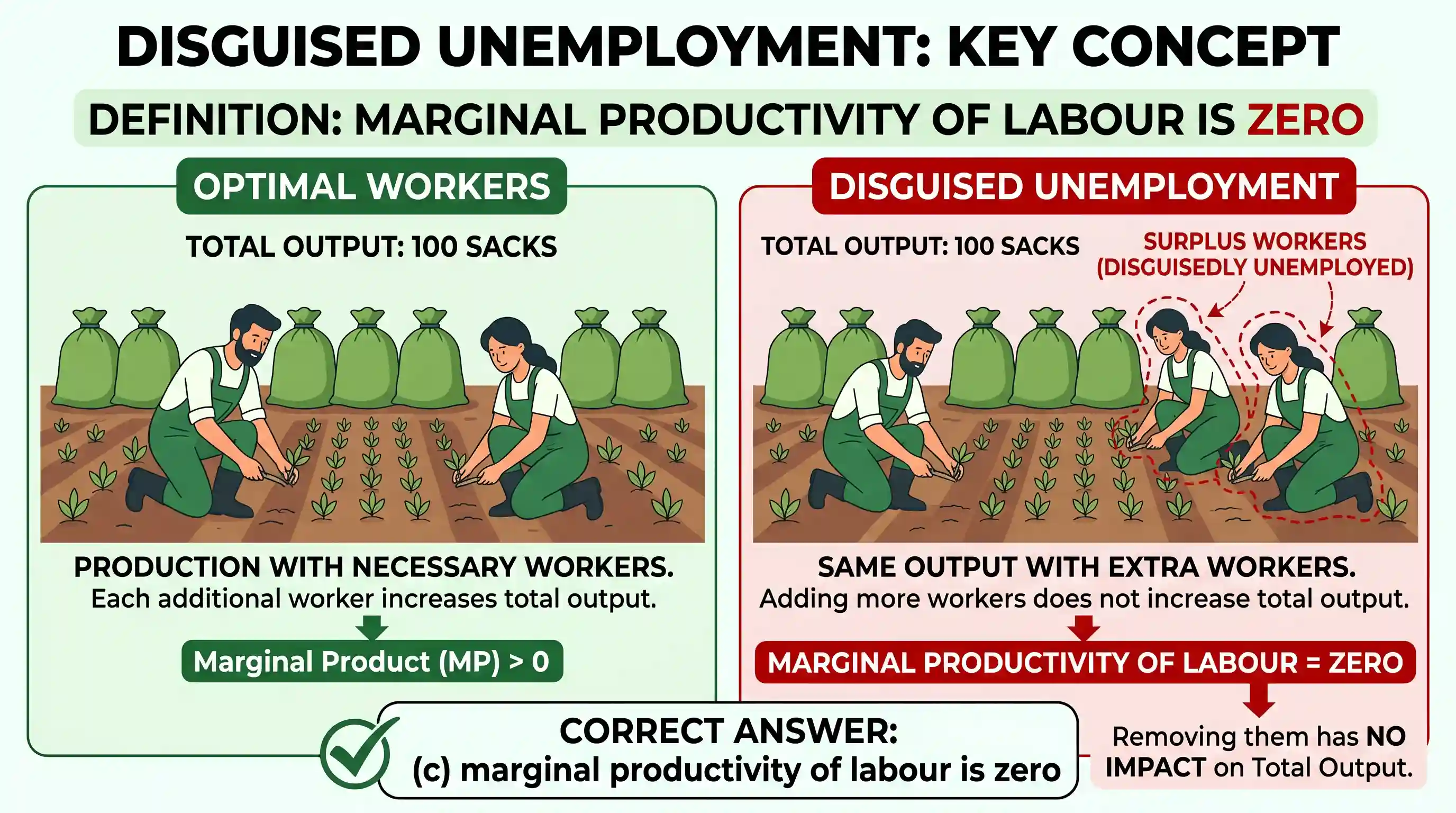 economy: Disguised unemployment generally means