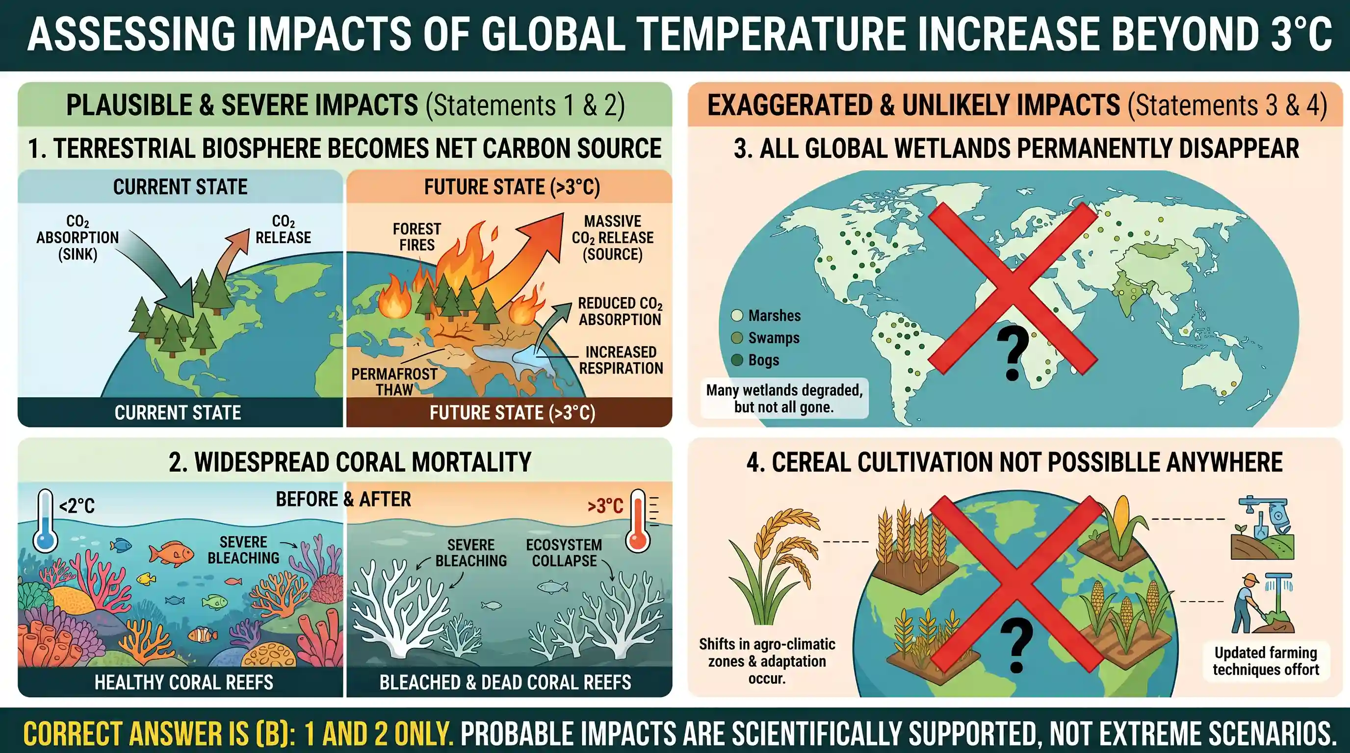 geography: The scientific view is that the increase in global temperature should not exceed 2°C above pre-industrial level. If the