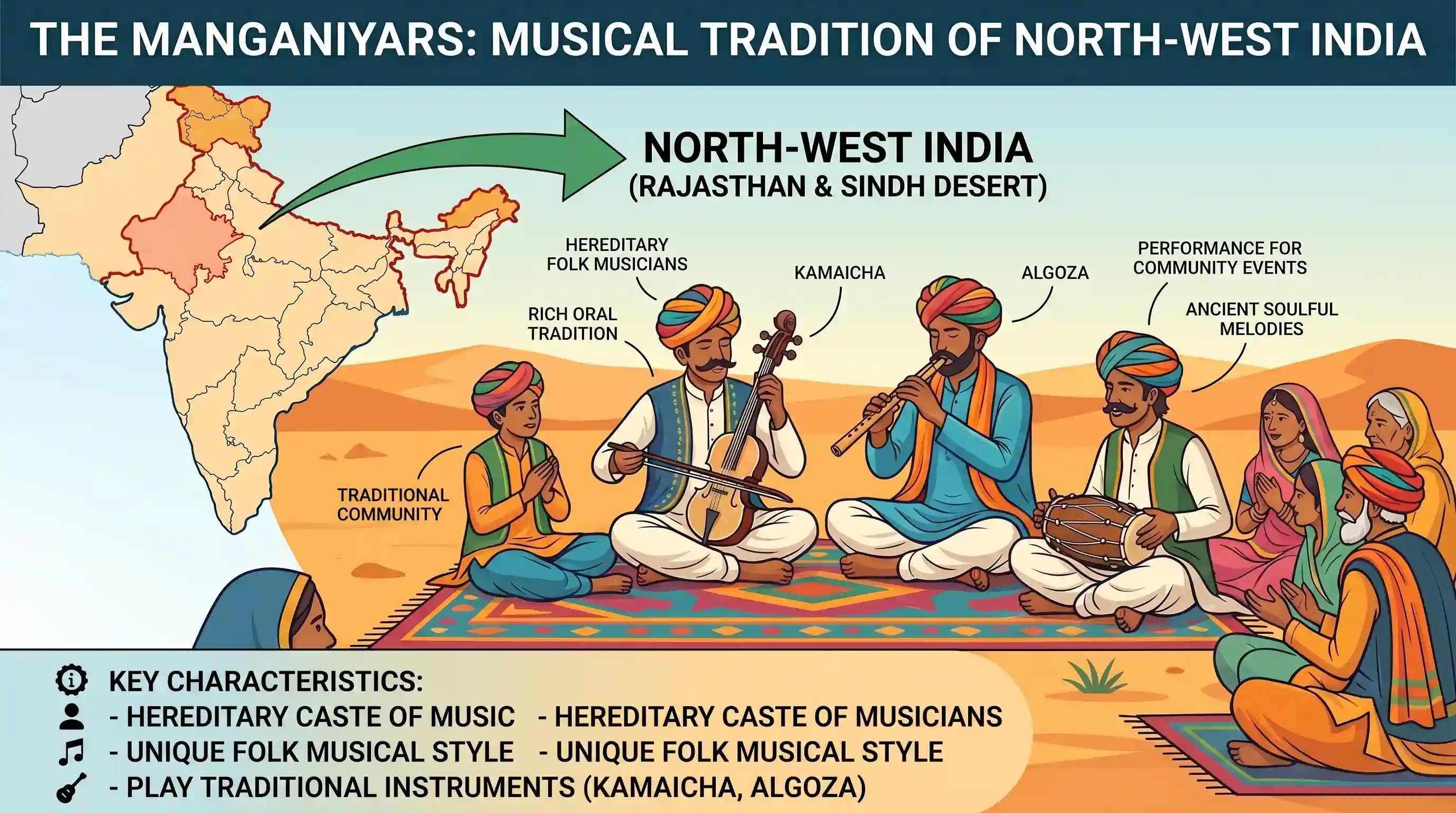 art-and-culture: A community of people called Manganiyars is well-known for their