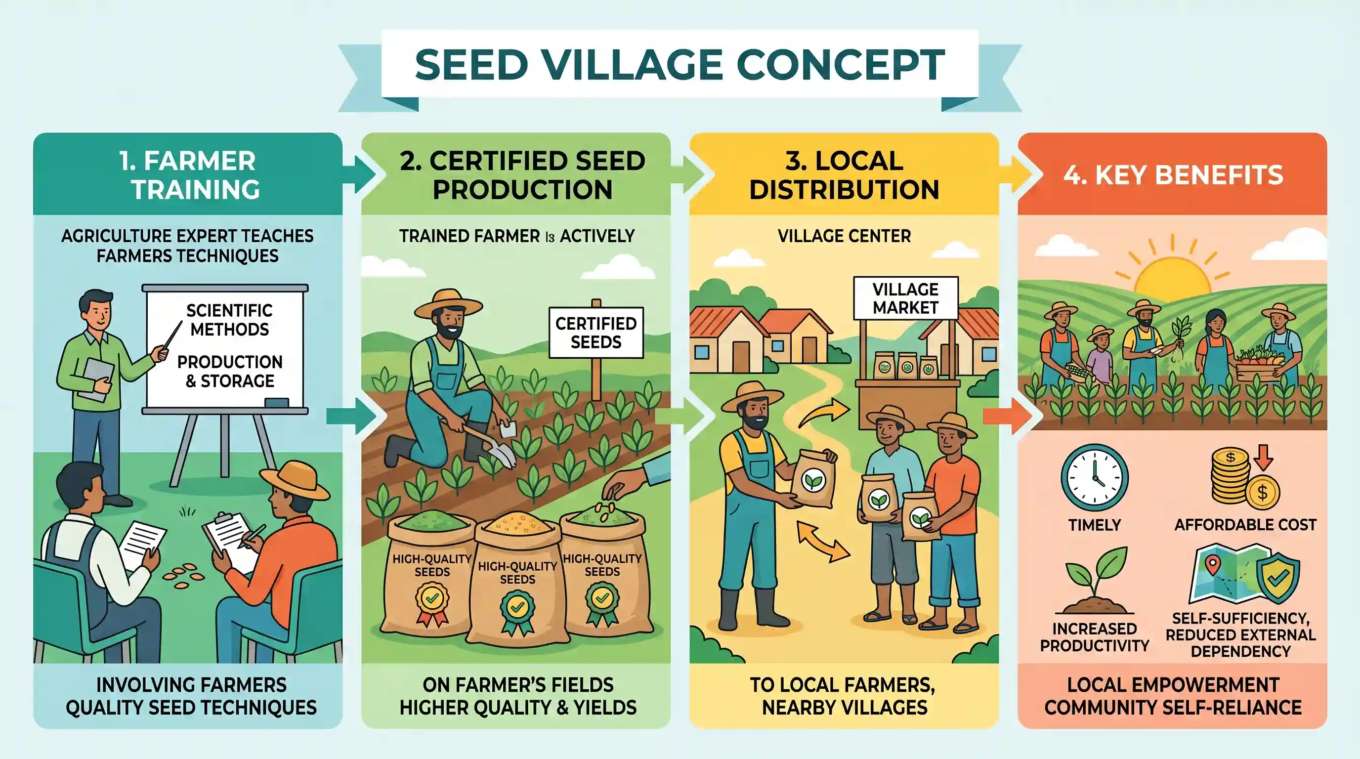 economy: Which one of the following best describes the main objective of 'Seed Village. Concept?