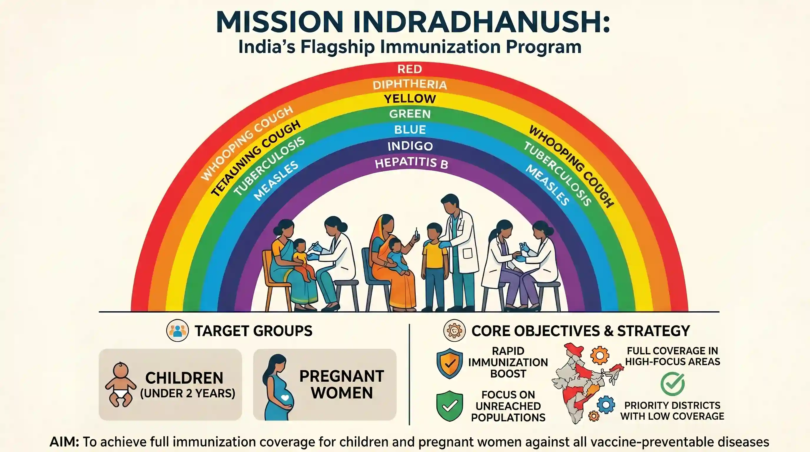 polity-and-governance: 'Mission Indradhanush' launched by the Government of India pertains to