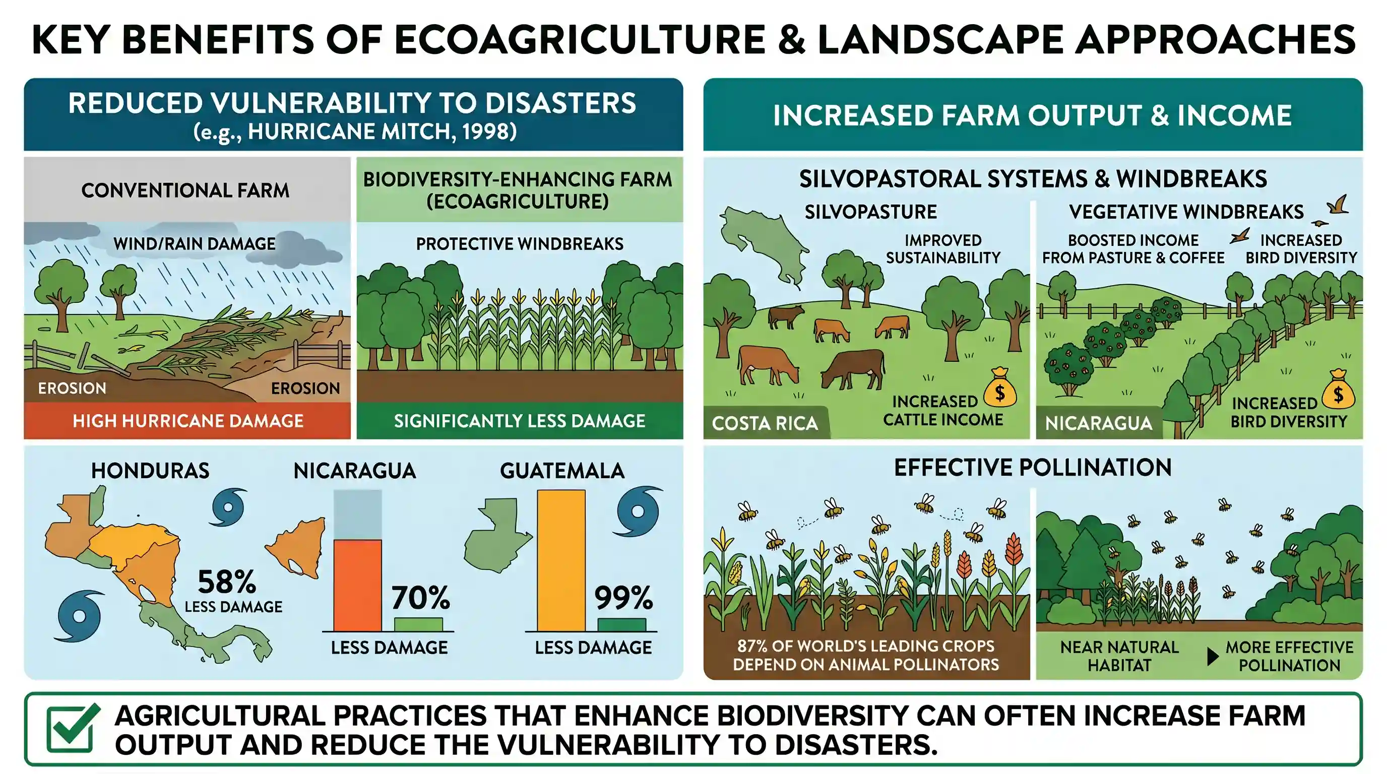 Reading Comprehension: A landscape-scale approach to land use can encourage greater biodiversity outside protected areas. During hurricane 'Mit