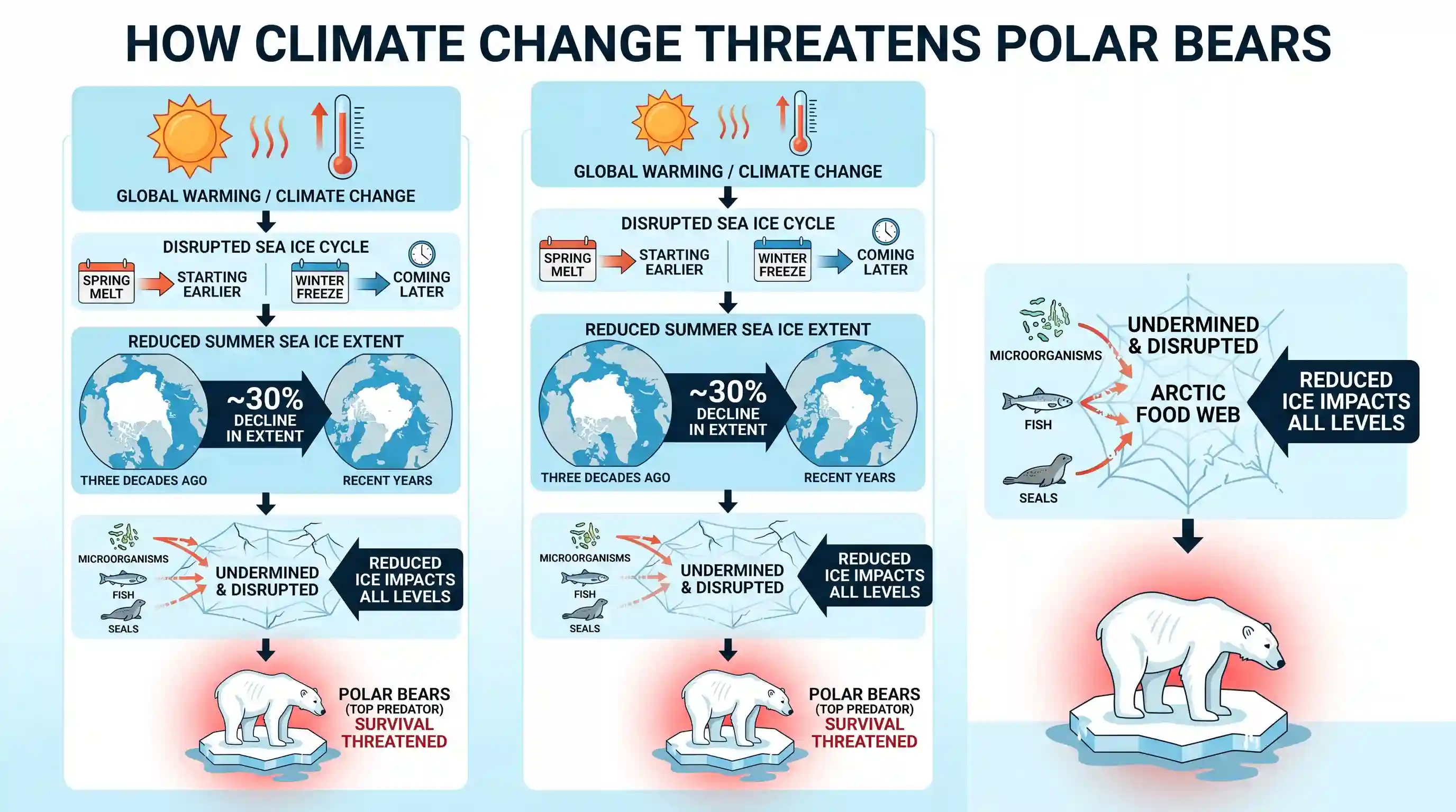 Reading Comprehension: During the summer in the Arctic Ocean, sea ice ha, been melting earlier and faster, and the winter freeze has been comin