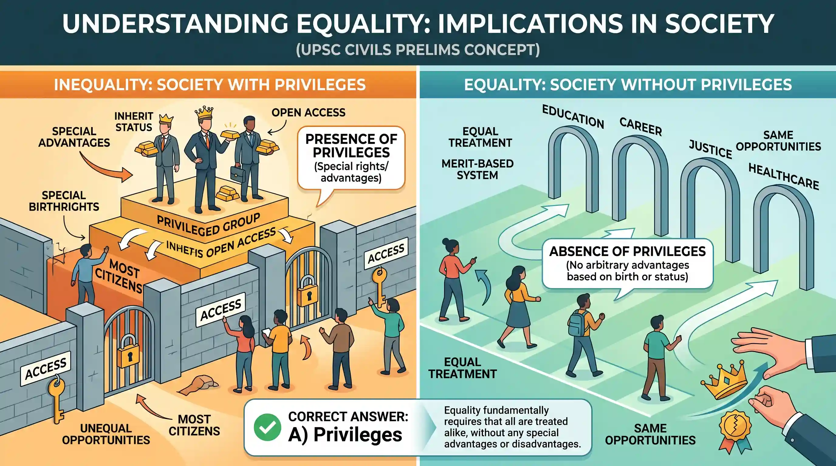 polity-and-governance: One of the implications of equality in society is the absence of