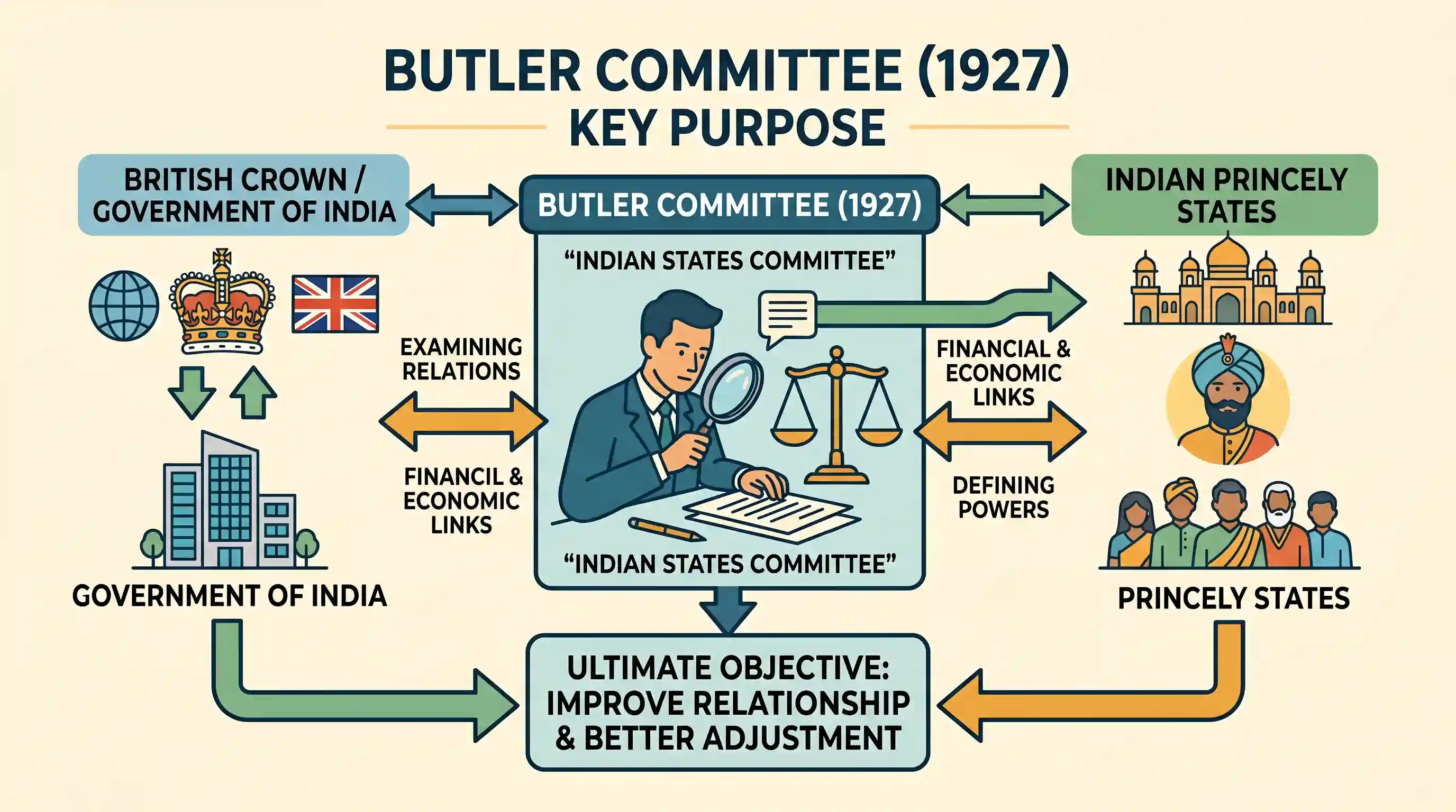 history: The object of the Butler Committee of 1927 was to