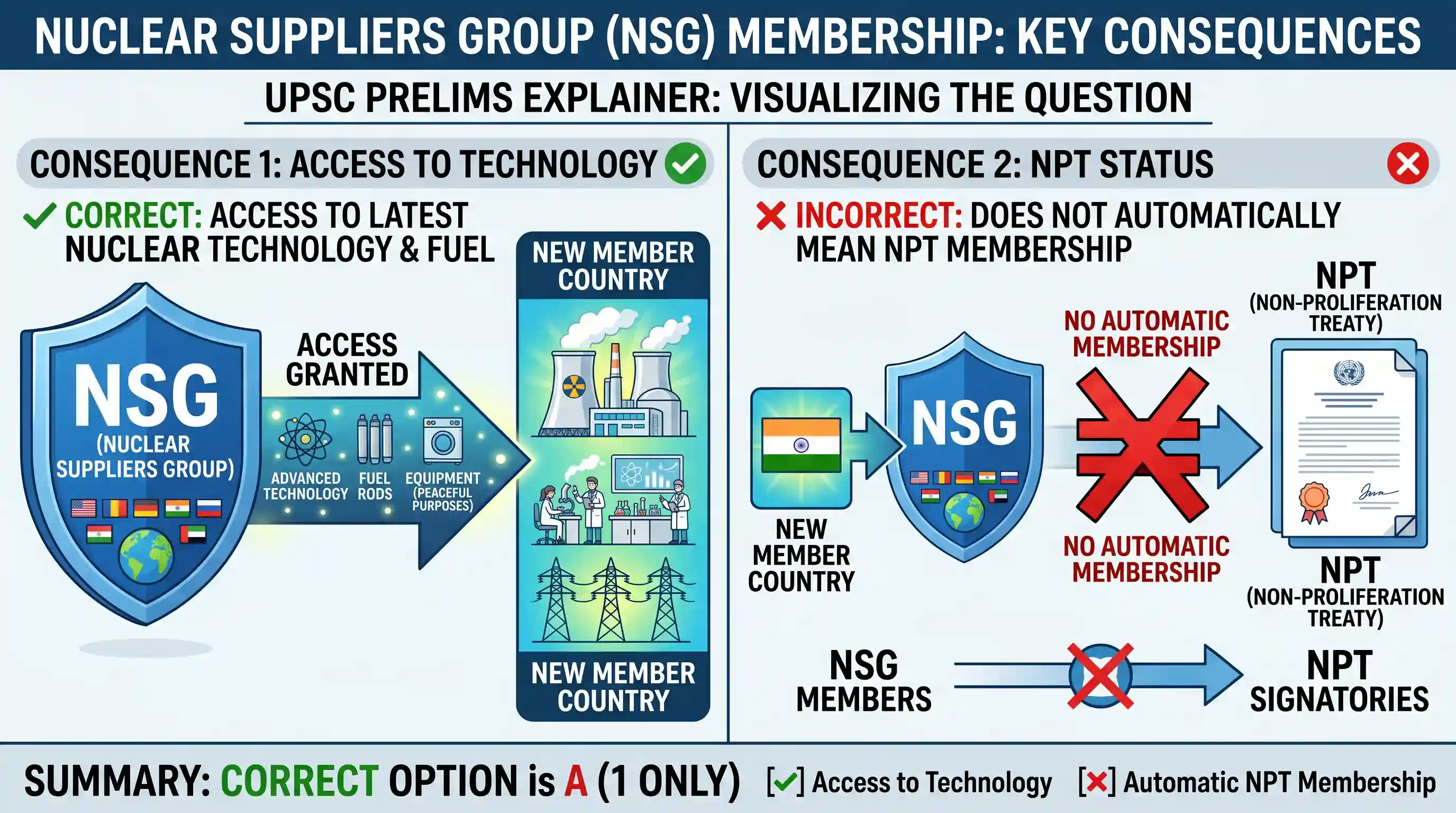 science-and-technology: What is/are the consequence/consequences of a country becoming the member of the 'Nuclear Suppliers Group'? 1. It will h