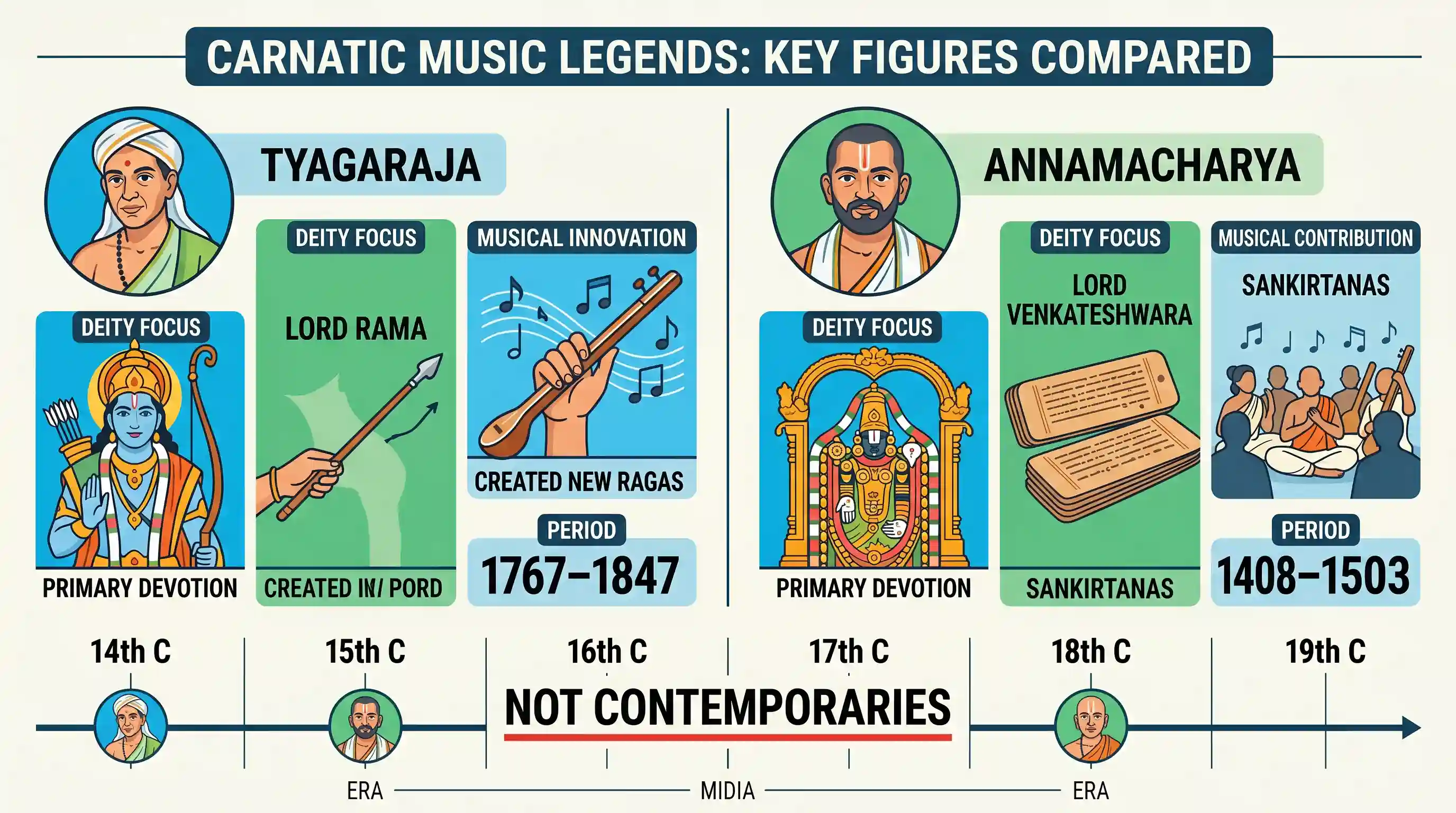 art-and-culture: With reference to cultural history of India, consider the following statements: 1. Most of the Tyagaraja Kritis are devo