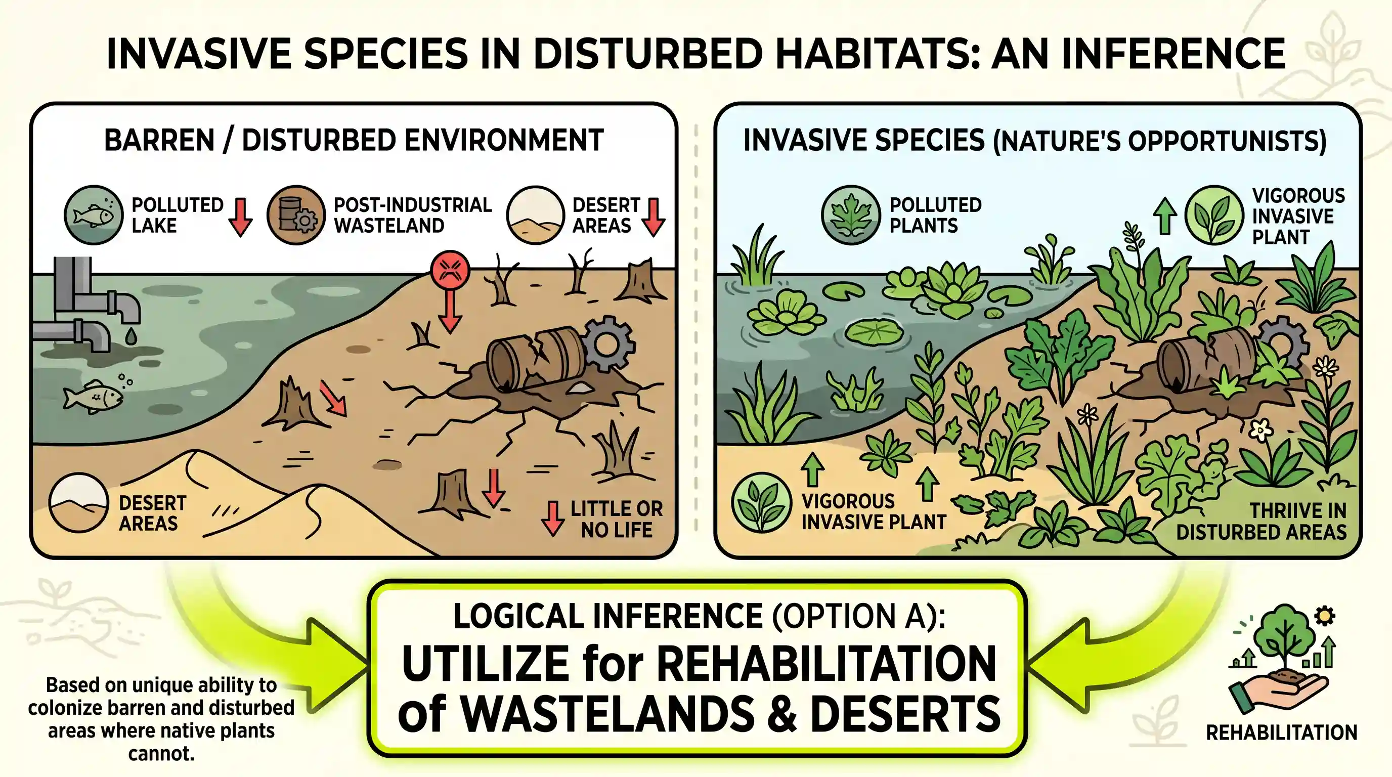 Reading Comprehension: Most invasive species are neither terribly successful nor very harmful. Britain's invasive plants are not widespread, no