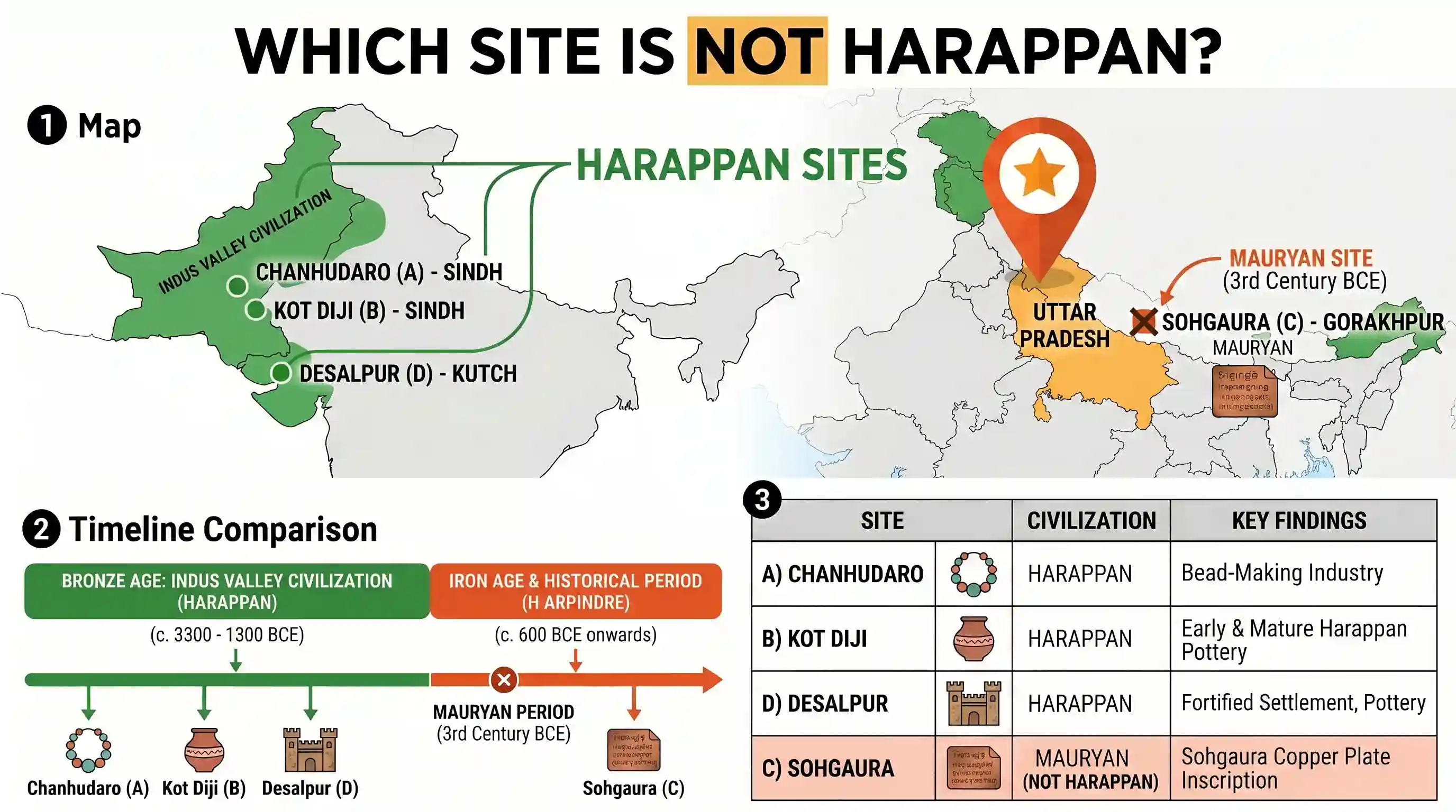 history: Which one of the following is not a Harappan site?