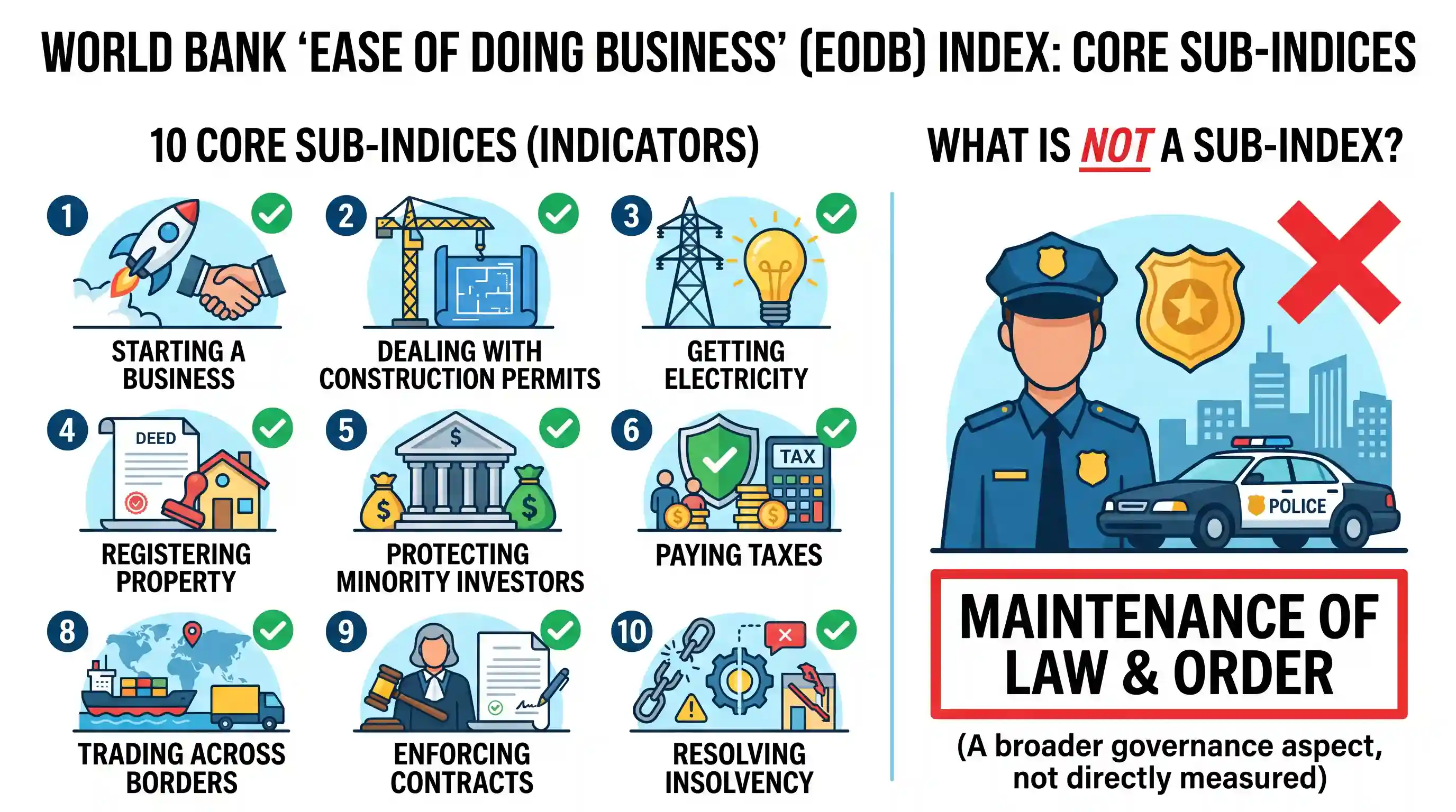 economy: Which one of the following is not a sub-index of the World Bank's 'Ease of Doing Business Index'?