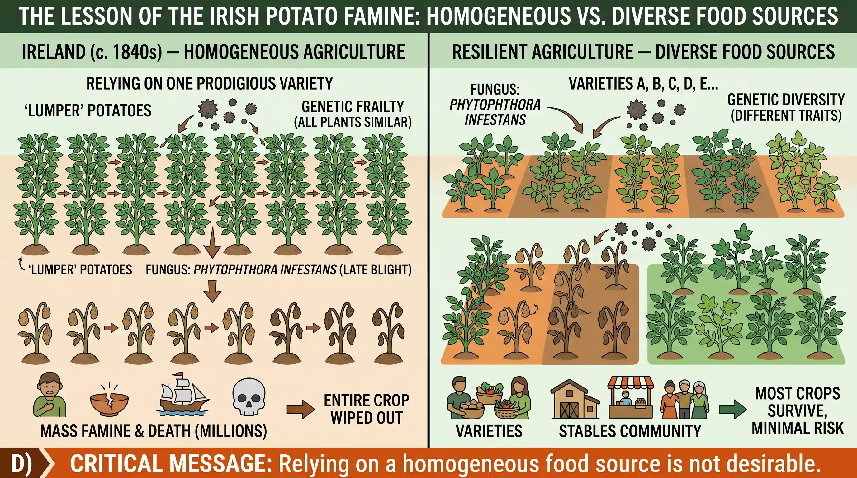 Reading Comprehension: Spanish ships in the late 16th century first brought the potato tuber from South America to Europe whereby in the early