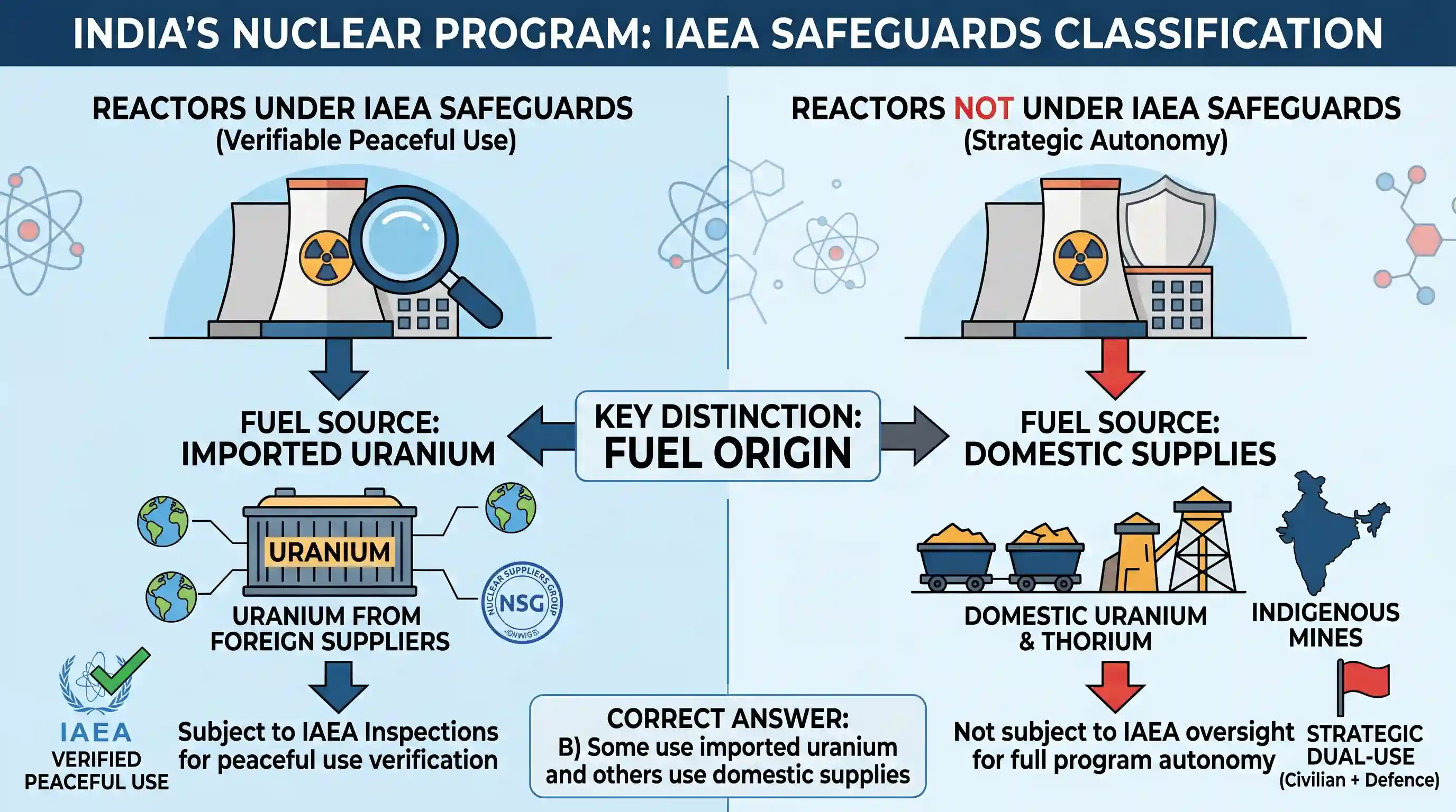 science-and-technology: In India, why are some nuclear reactors kept under "IAEA Safeguards" while others are not?