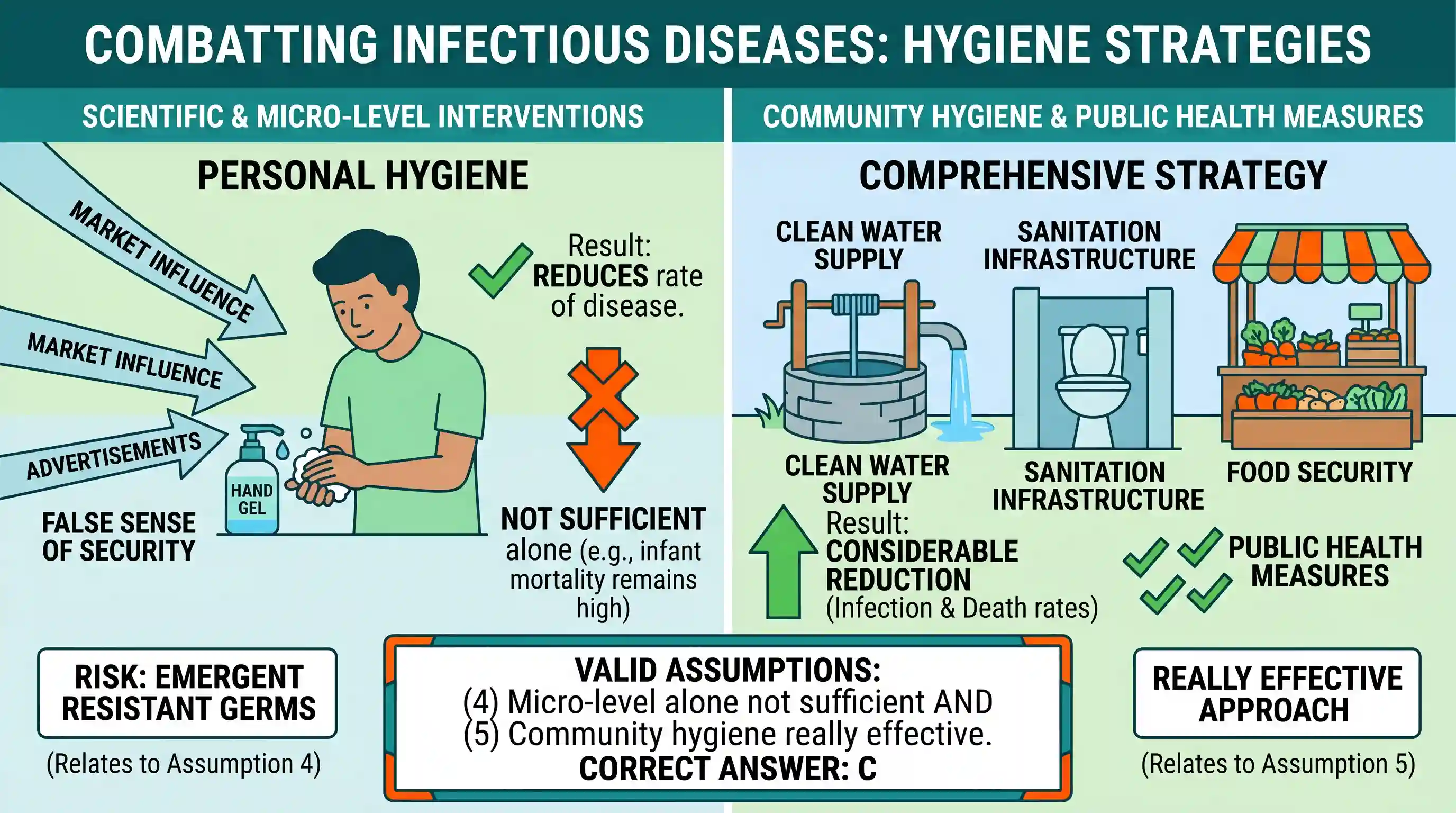 Reading Comprehension: A social and physical environment riddled with poverty, inequities, unhygienic and insanitary conditions generates the r