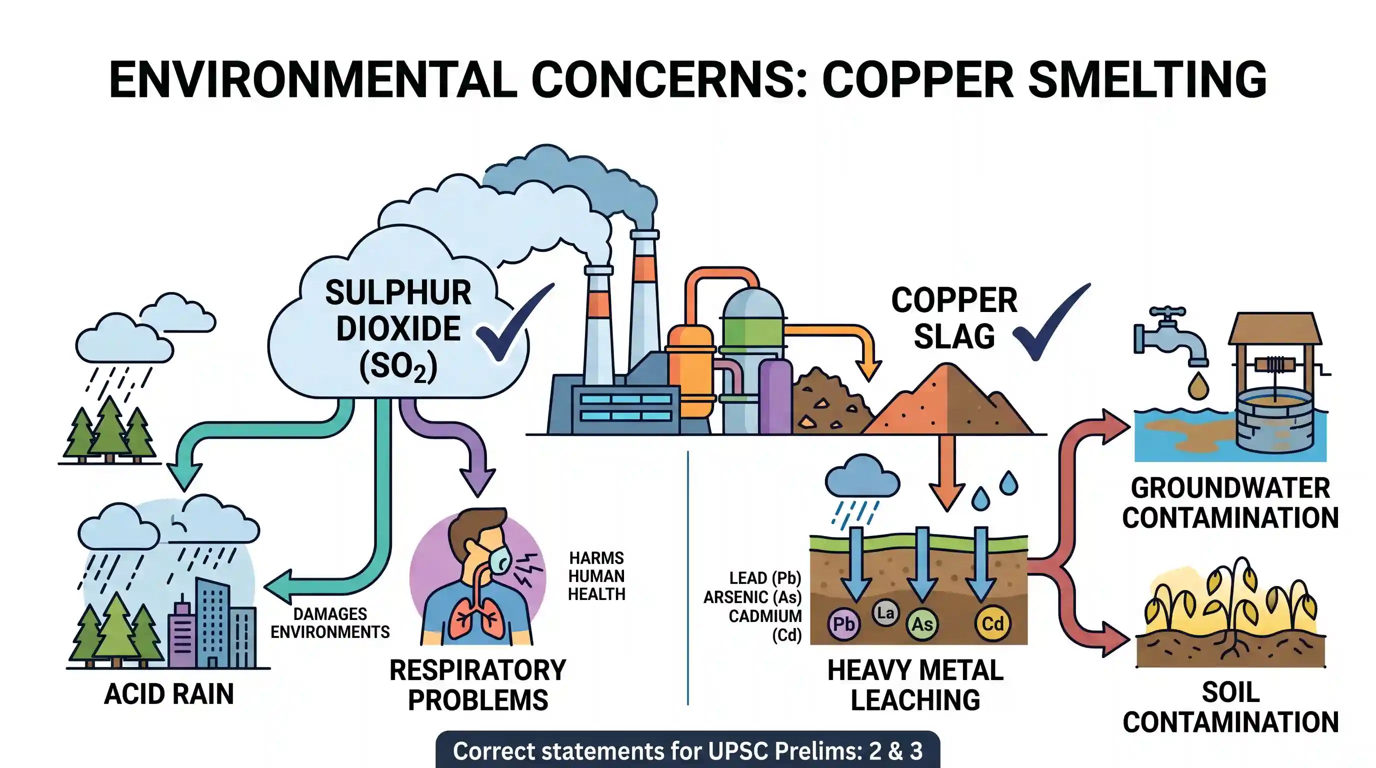 geography: Why is there a concern about copper smelting plants? 1. They may release lethal quantities of carbon monoxide into envir